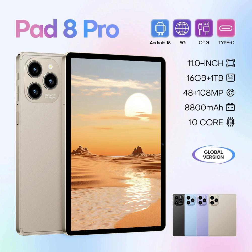 GPT-Pad8 Pro (mit Maus und Tastatur) 4G-fähiges Android-Smart-Tablet mit 10,1-Zoll-In-Cell-Bildschirm, 16+1TB, ultraflache Metallgehäuse, unterstützt Speicherkarten, Achtkernprozessor, 13-Megapixel-Kamera.