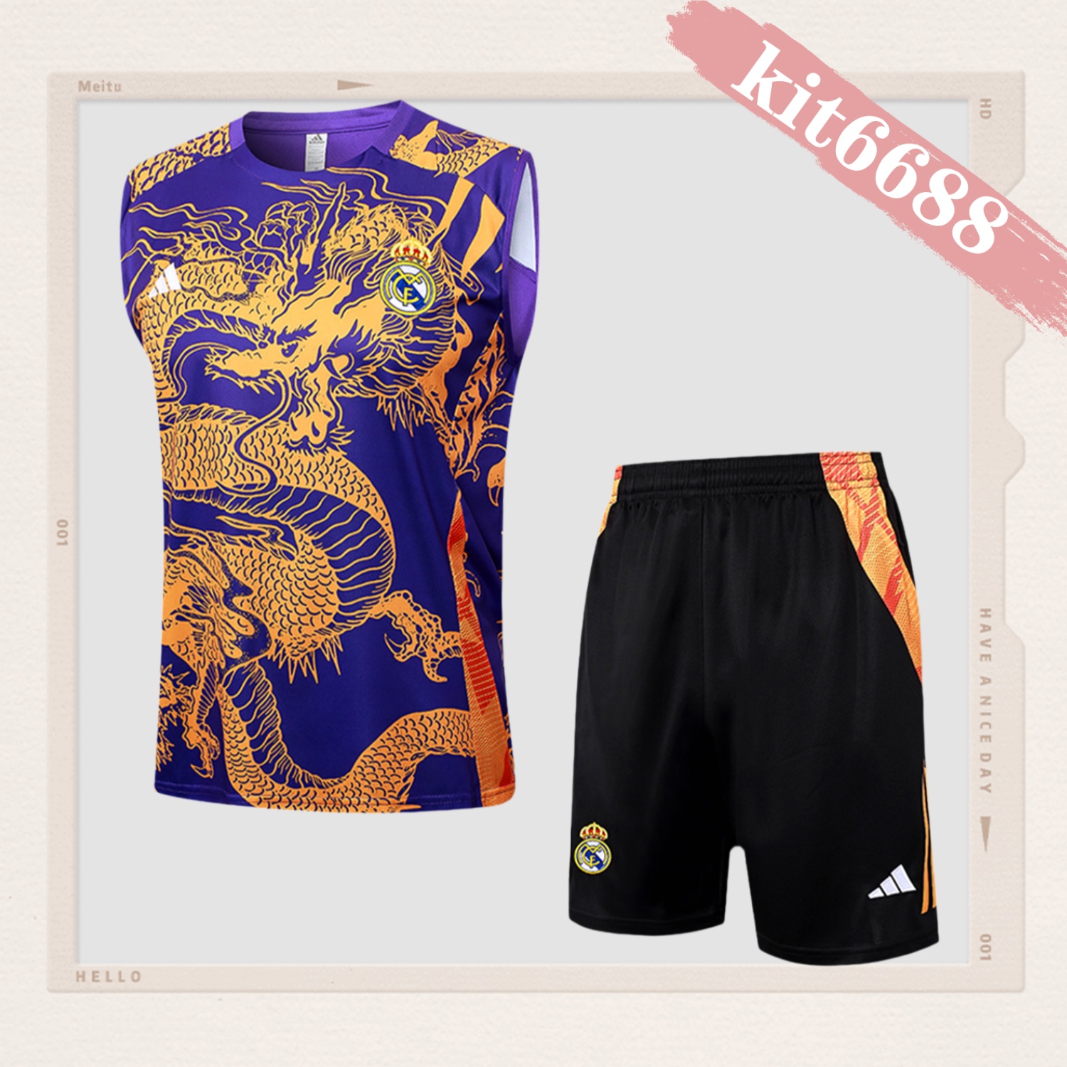 2024/2025 Real Madrid purple adult vest training suit (Adult Kit)