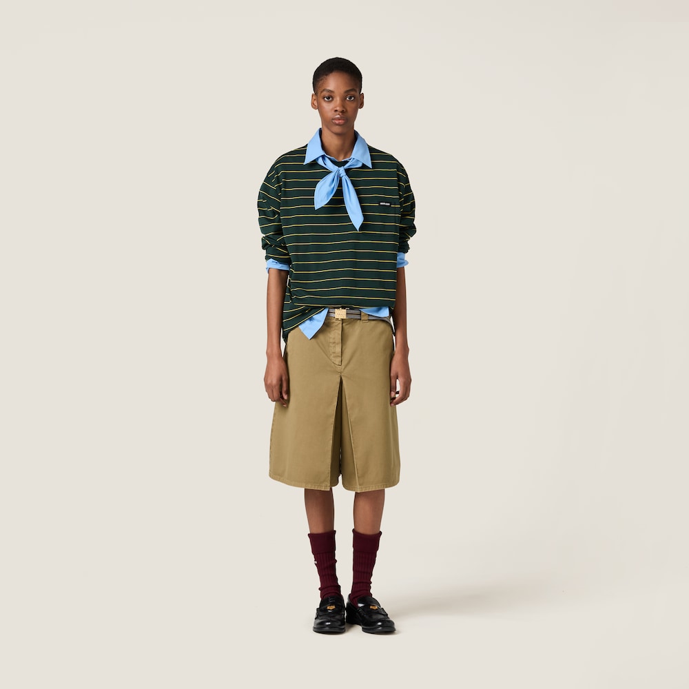 Long-sleeved cotton jersey T-shirt