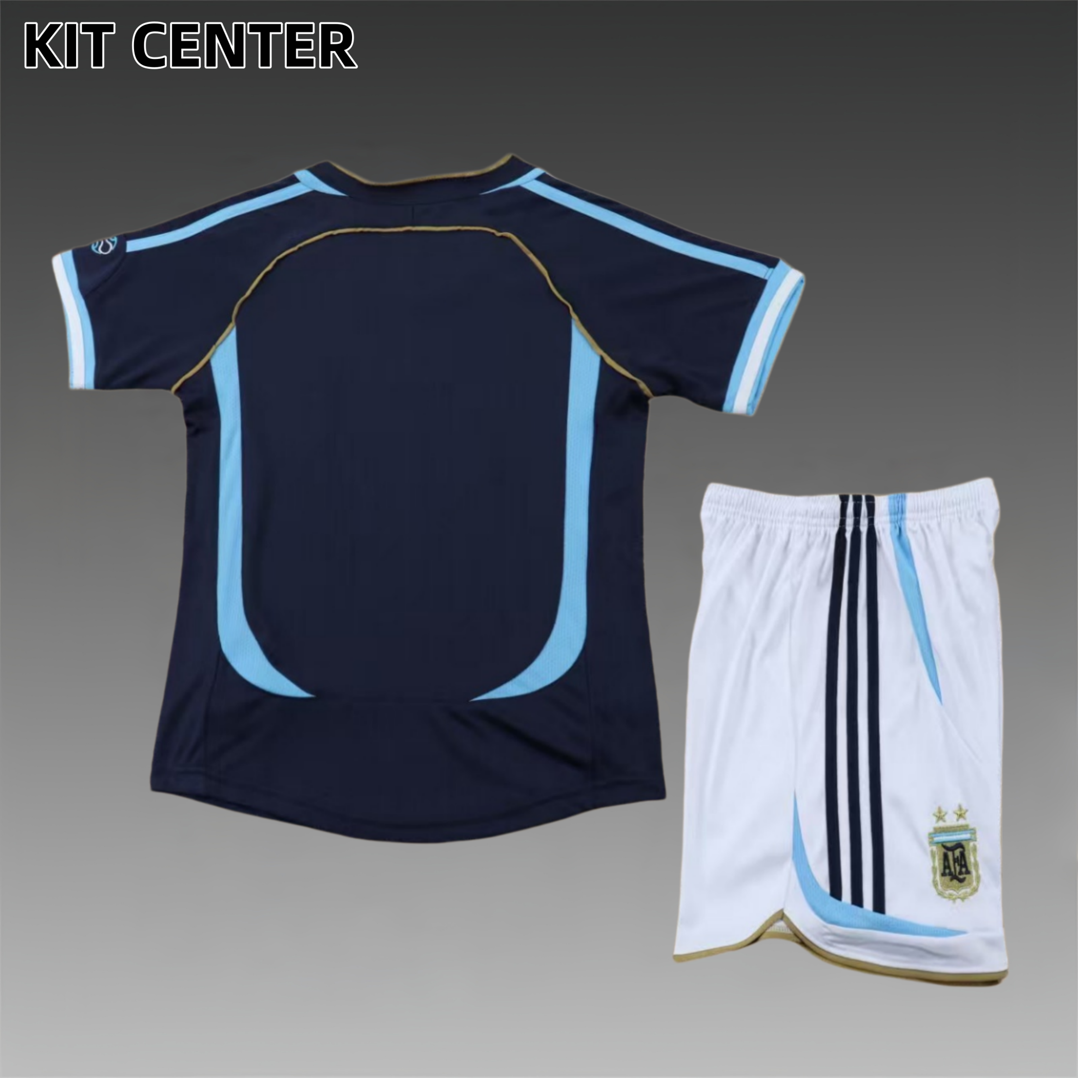2006 Argentina Away Retro  Football Shirt ( Kids Kit )