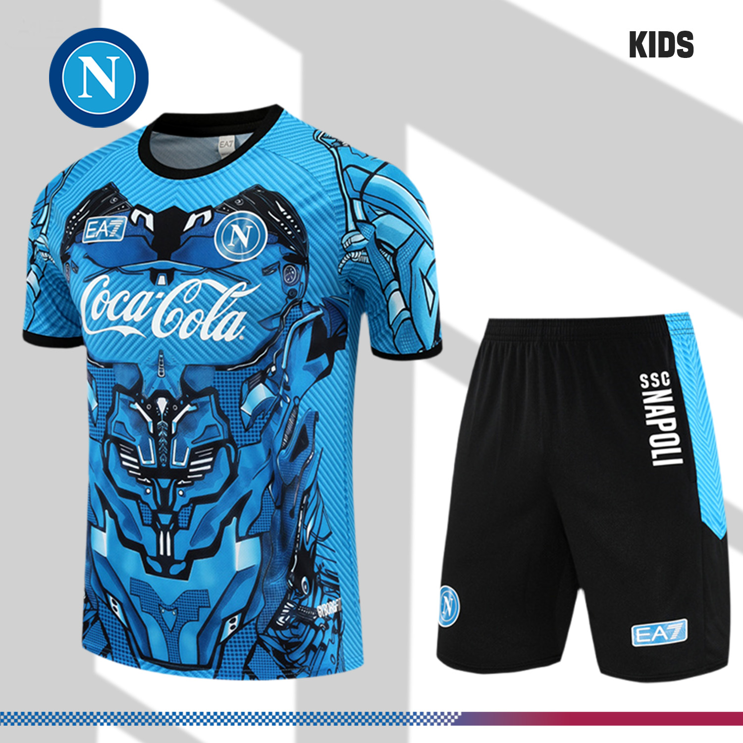 2025/2026 Napoli Short Sleeve Training Jersey for Kids (Kids Kit)