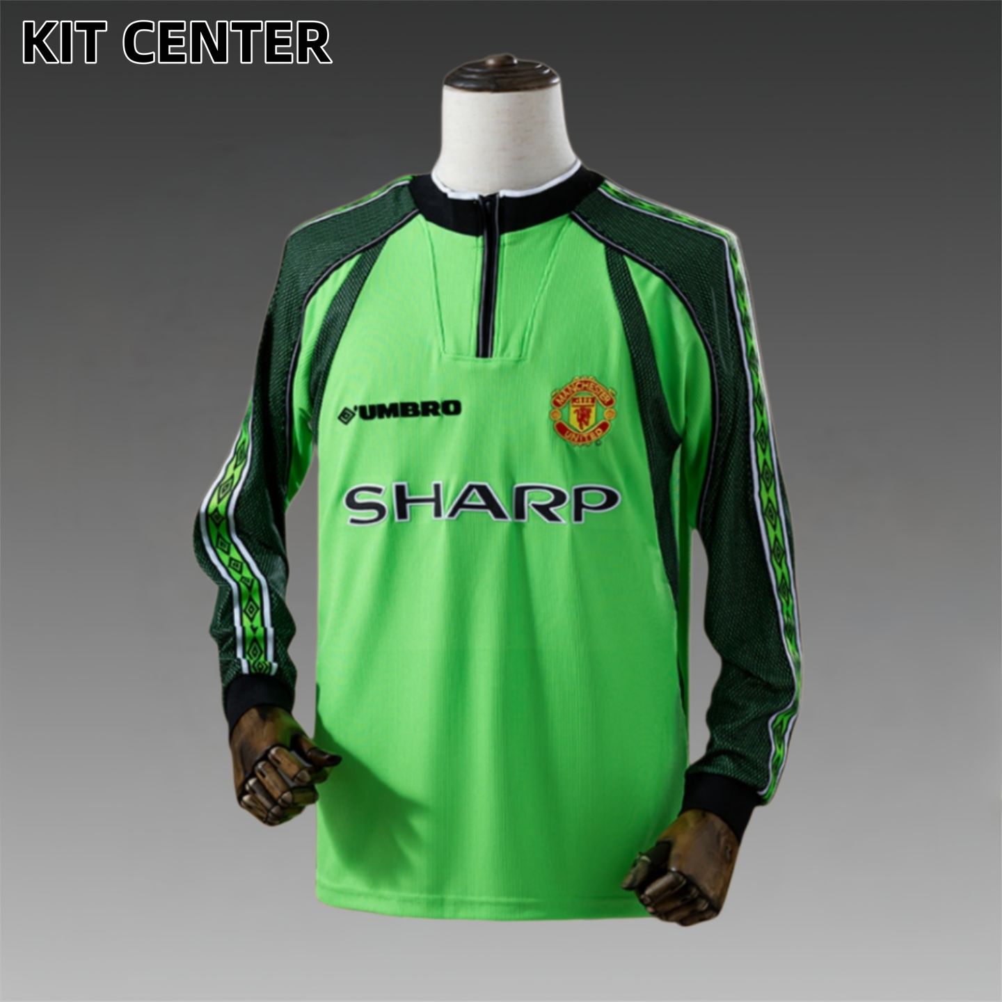 98/99 Manchester United Goalkeeper long sleeved retro football jersey