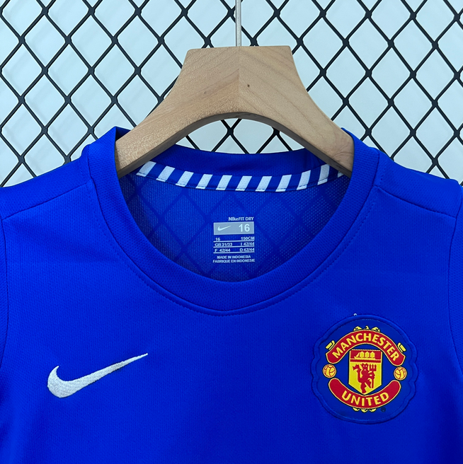 08/09 Manchester United Third Away ground Retro Football Soccer Kids Kit