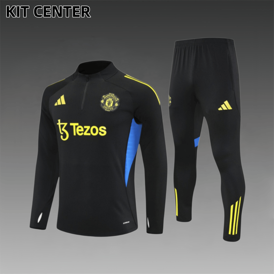 25/26 Manchester United black Half Zip Training Kit (Adult Kids Kit)