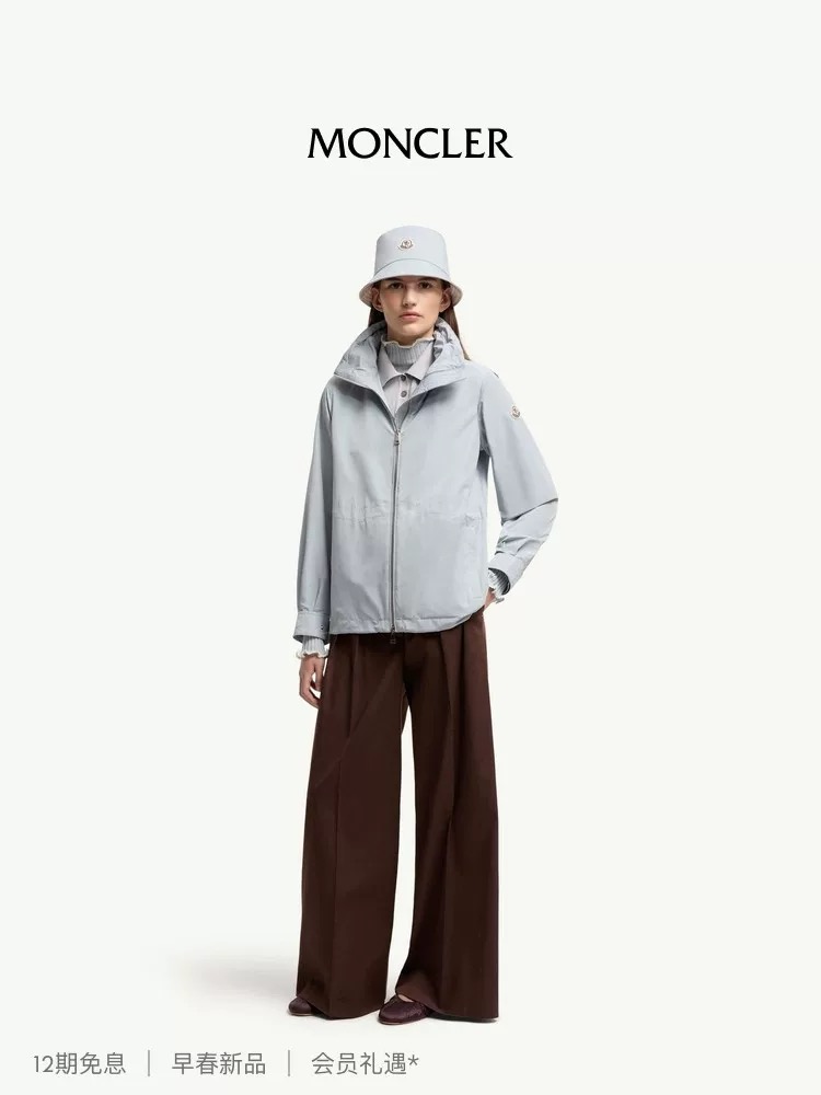 Moncler Enette 2026 Spring Autumn Women's Jackets Polyester Hooded Zipper Tassel Casual Slim Woman's Coats MKDFWJ26001
