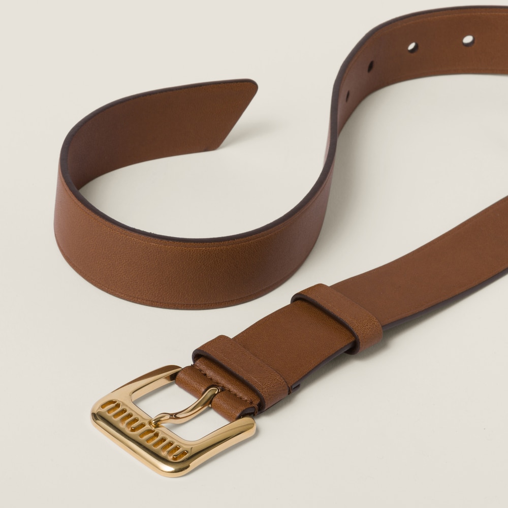 Nappa leather belt
