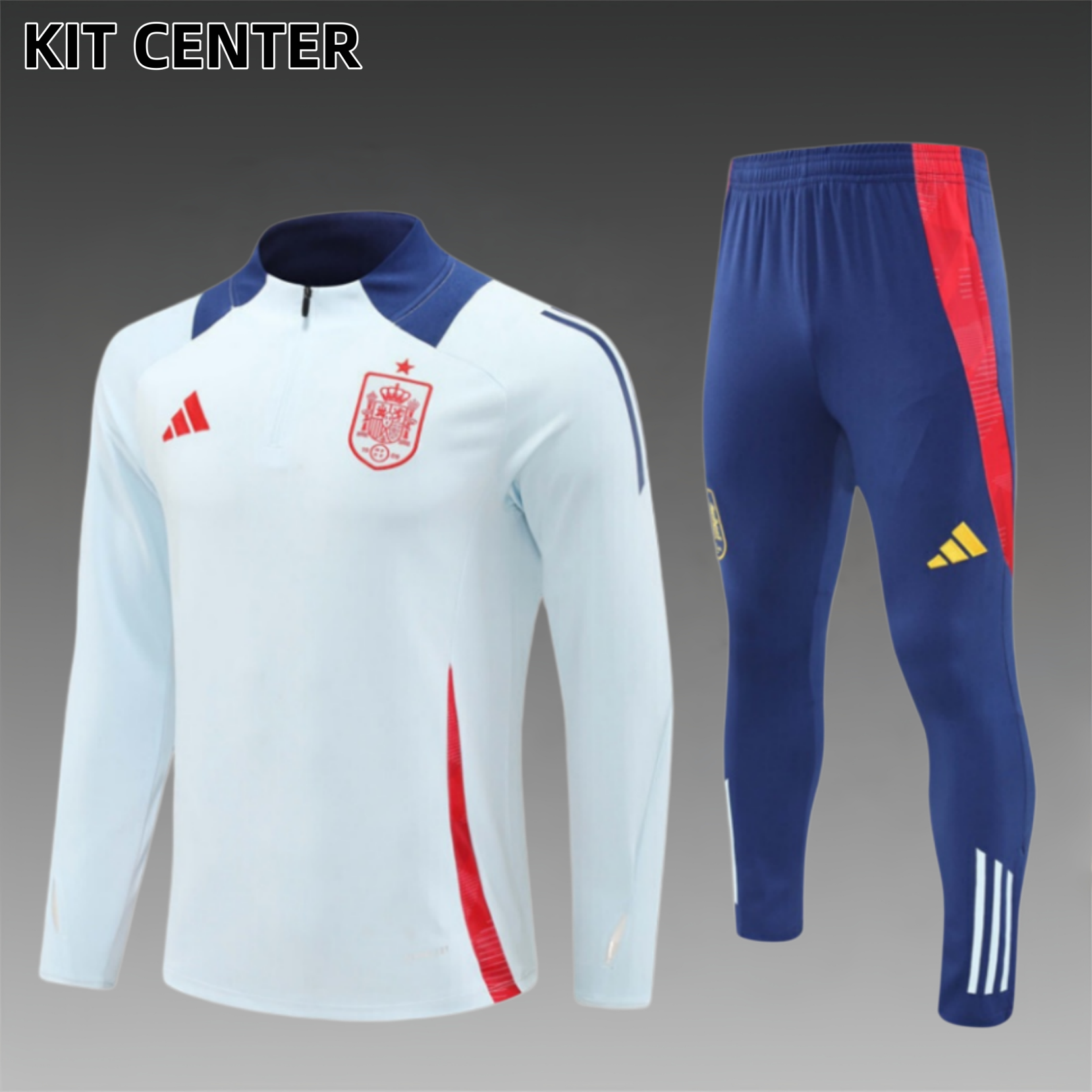 24/25 Spain light blue Half Zip Training Kit (Adult Kids Kit)