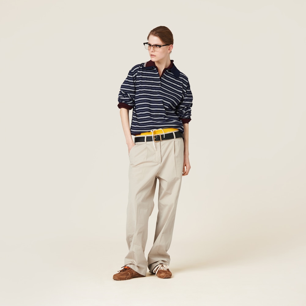 Cotton jersey polo shirt