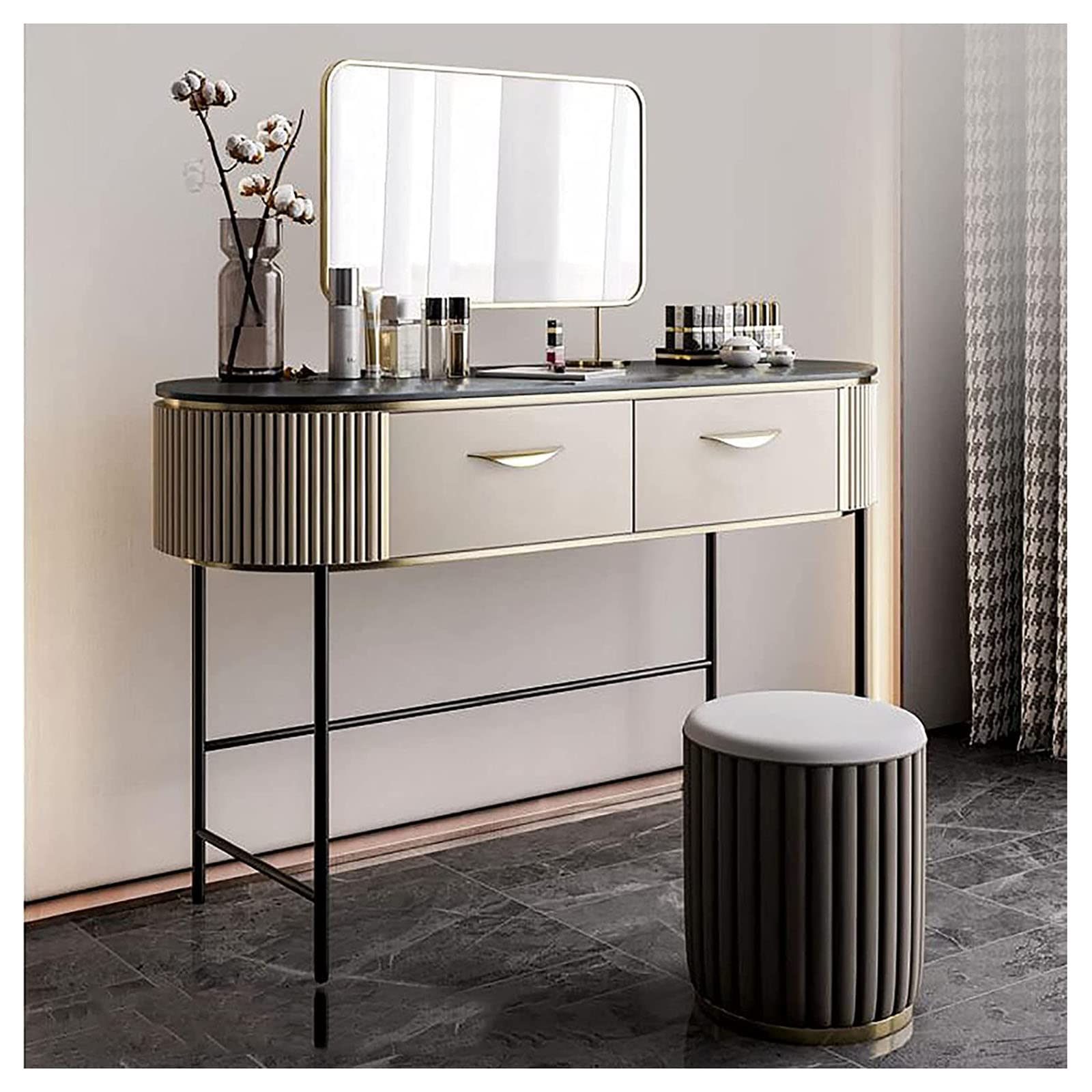 Light Luxury Dressing Table, Modern Italian Minimalist Bedroom Makeup Desk, Net Red ins Makeup Table