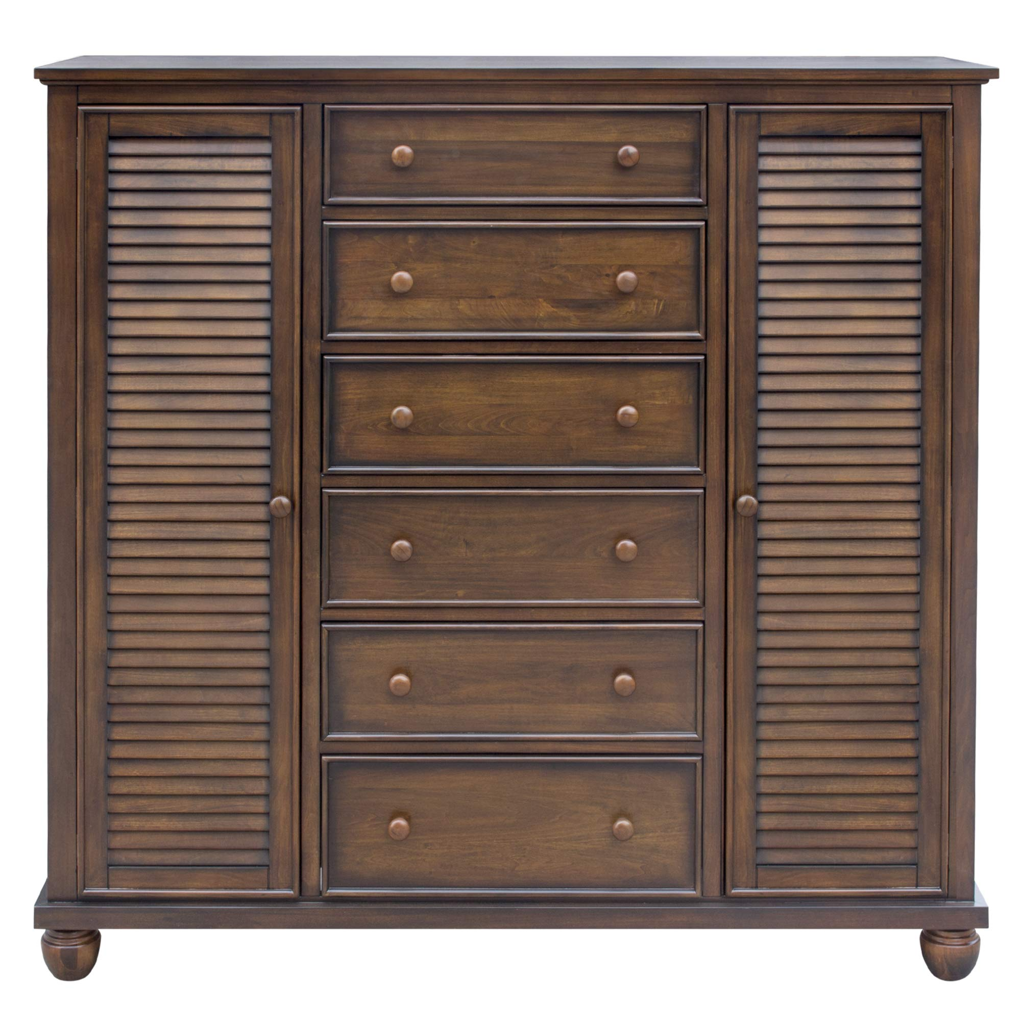 Bahama Shutter Wood Armoire, Tropical walnut