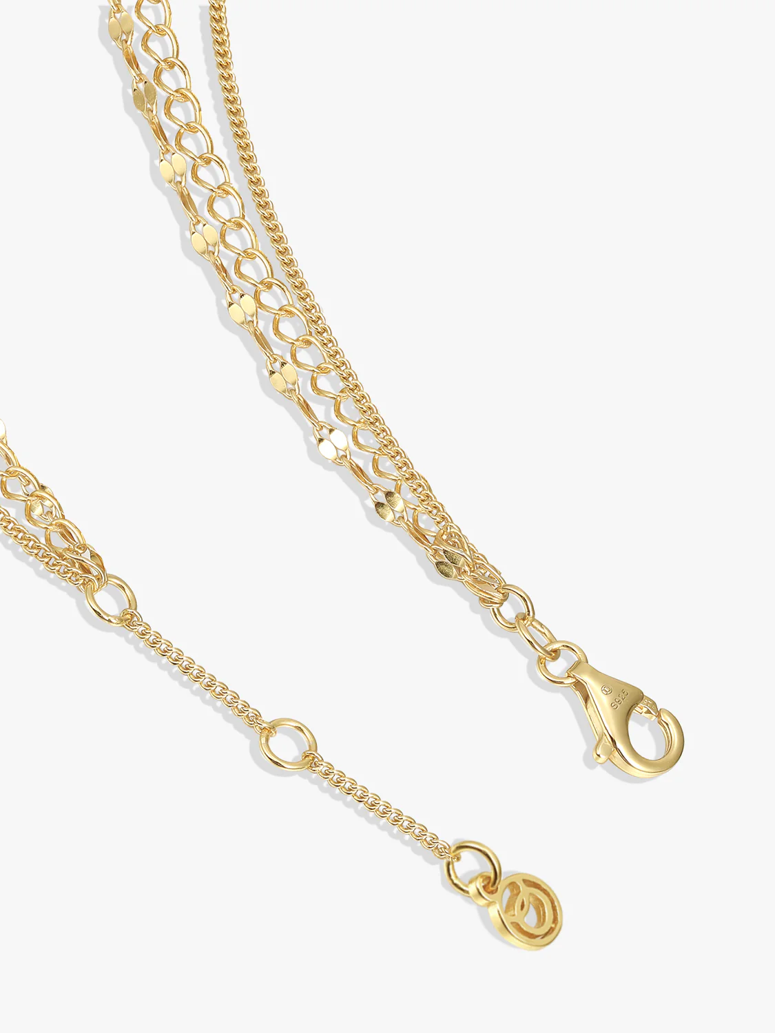 Three Chain Layered Bracelet