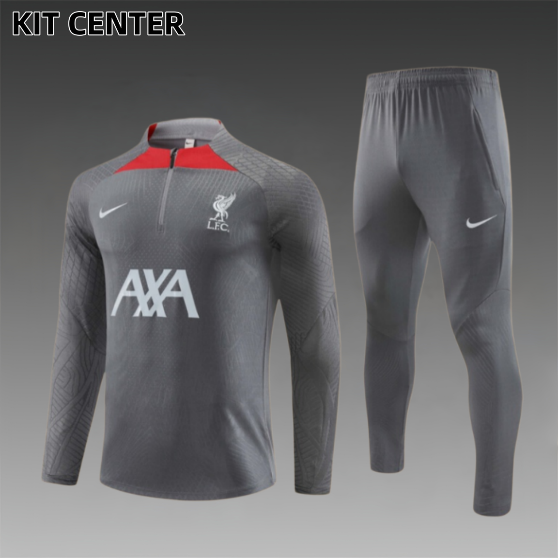 23/24 Liverpool dark gray Half Zip Training Kit (Adult Kids Kit)