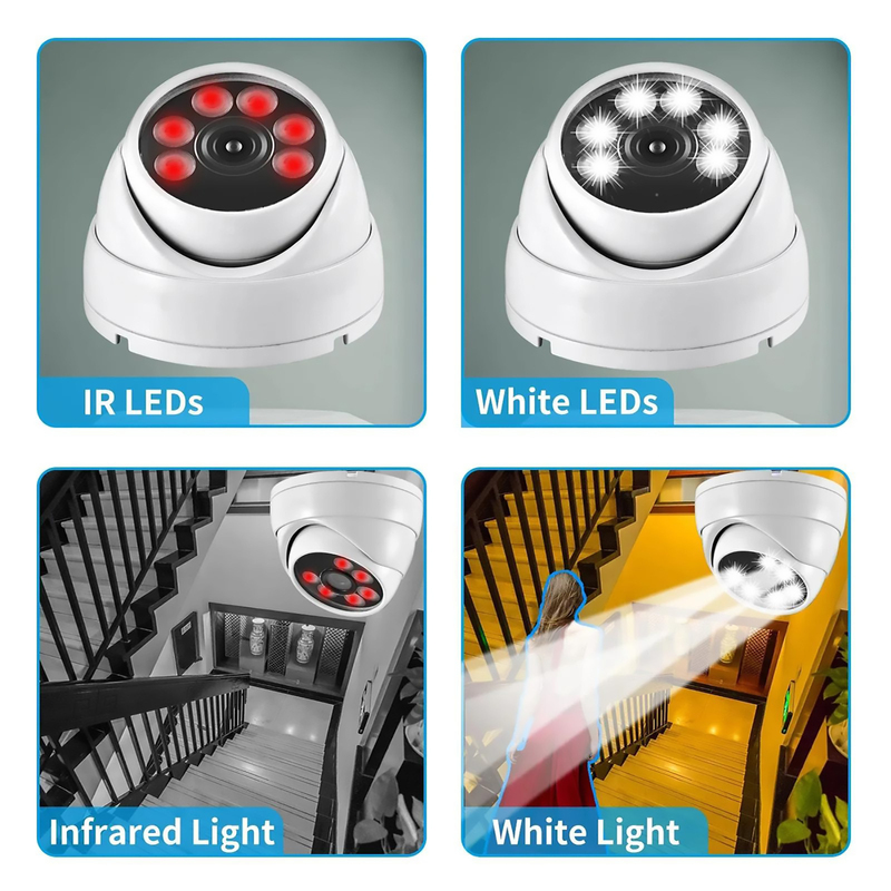Gadinan HD 4K 8MP IP Camera Face Detection AI Humanoid Alert POE Color Night Vision CCTV Security Network Surveillance XMEYE
