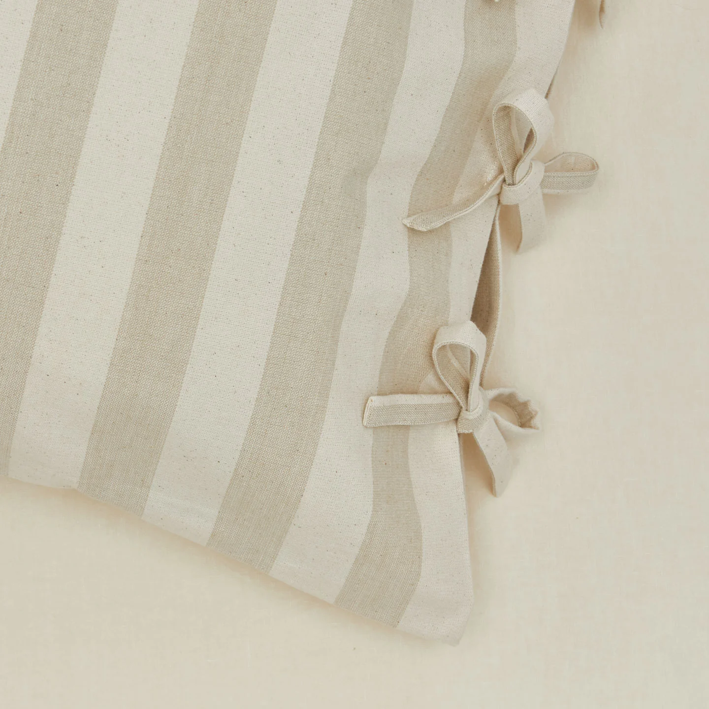 Essential Striped Pillowcases, Set of 2 - Ivory/Flax
