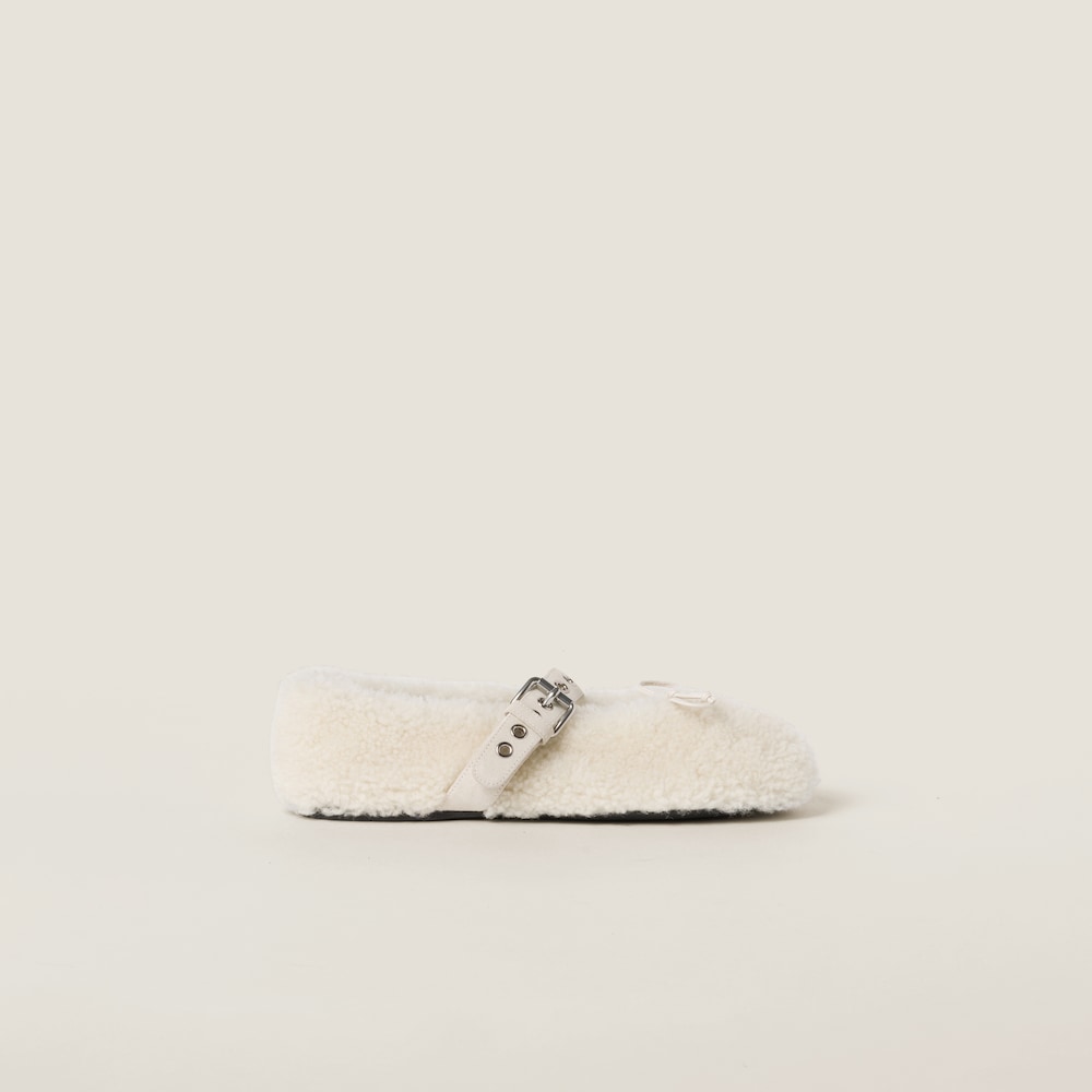 Shearling ballerinas