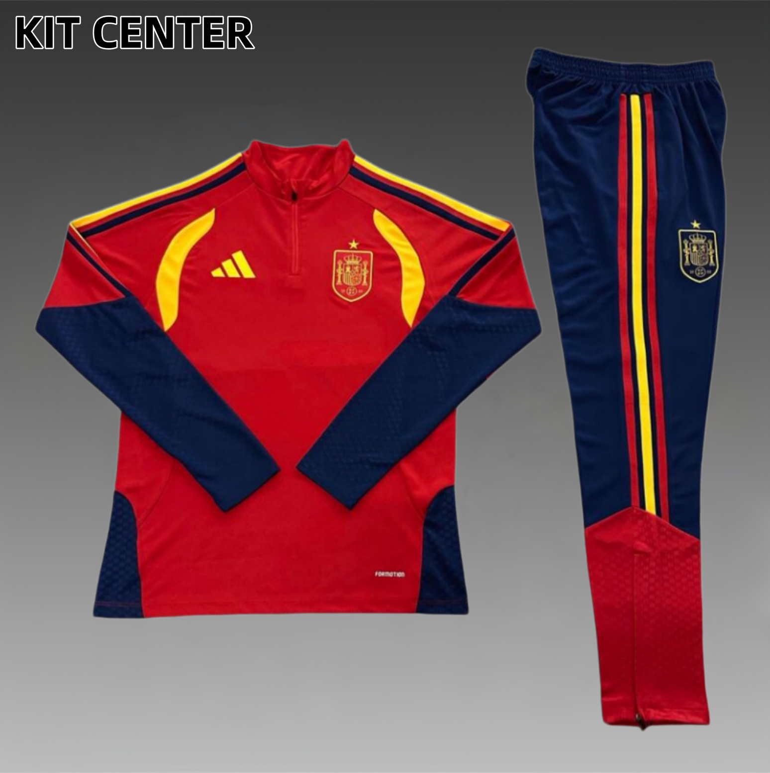 26/27 Spain red Half Zip Training Kit (Adult Kids Kit)