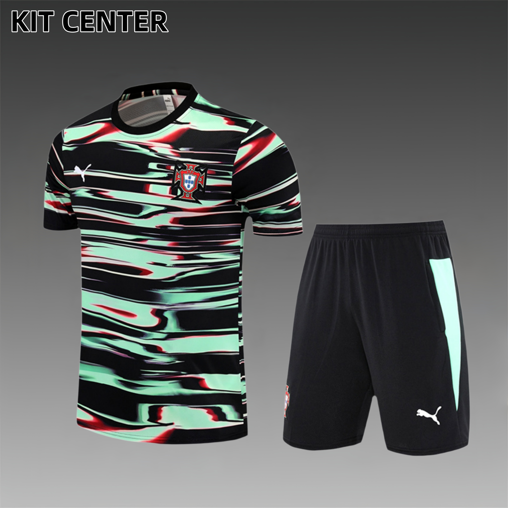 2025/2026 Portugal Short Sleeve Training Jersey for Kids (Adult Kids Kit)