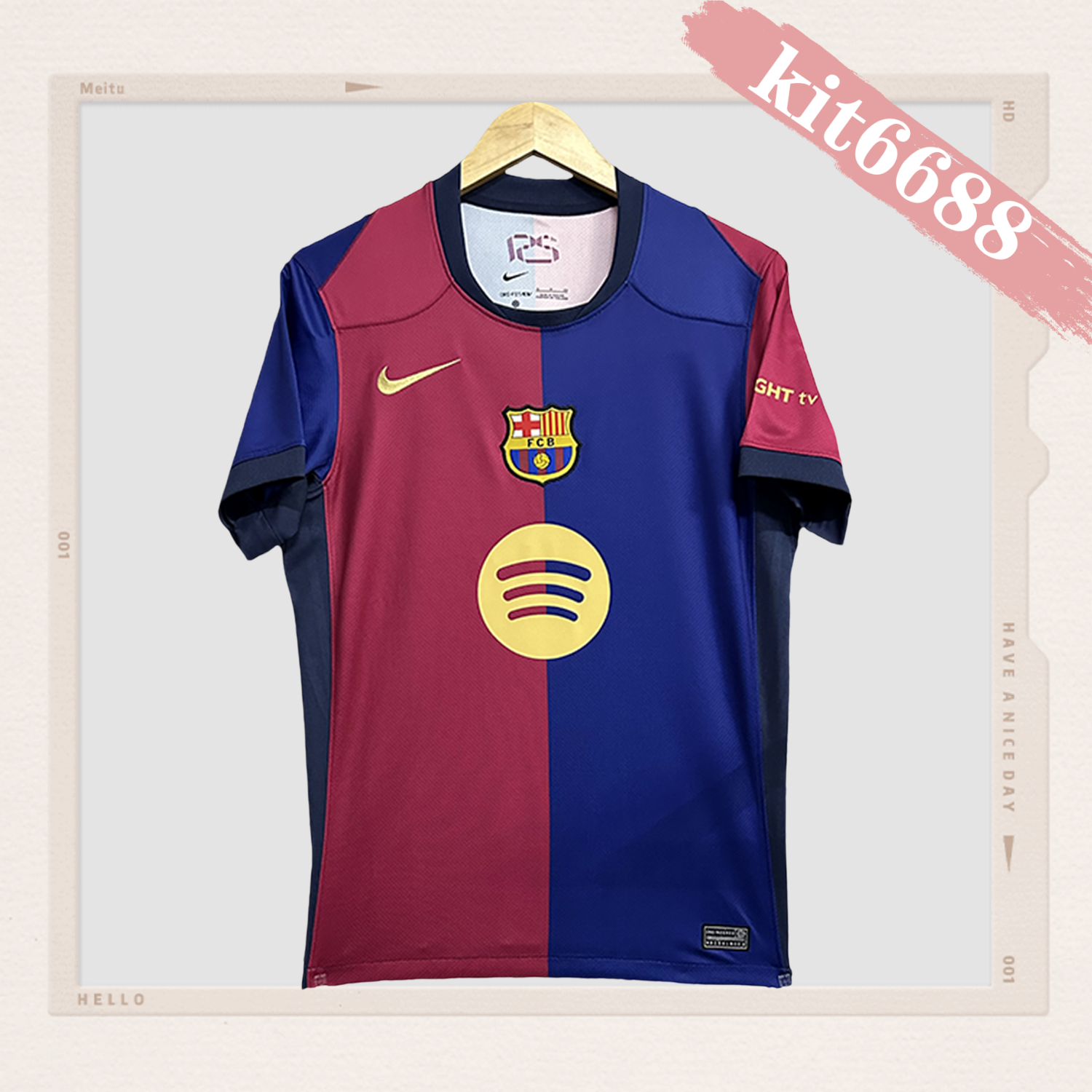 2024/2025 Barcelona New Advertising Home Football Jersey (Fan Edition)