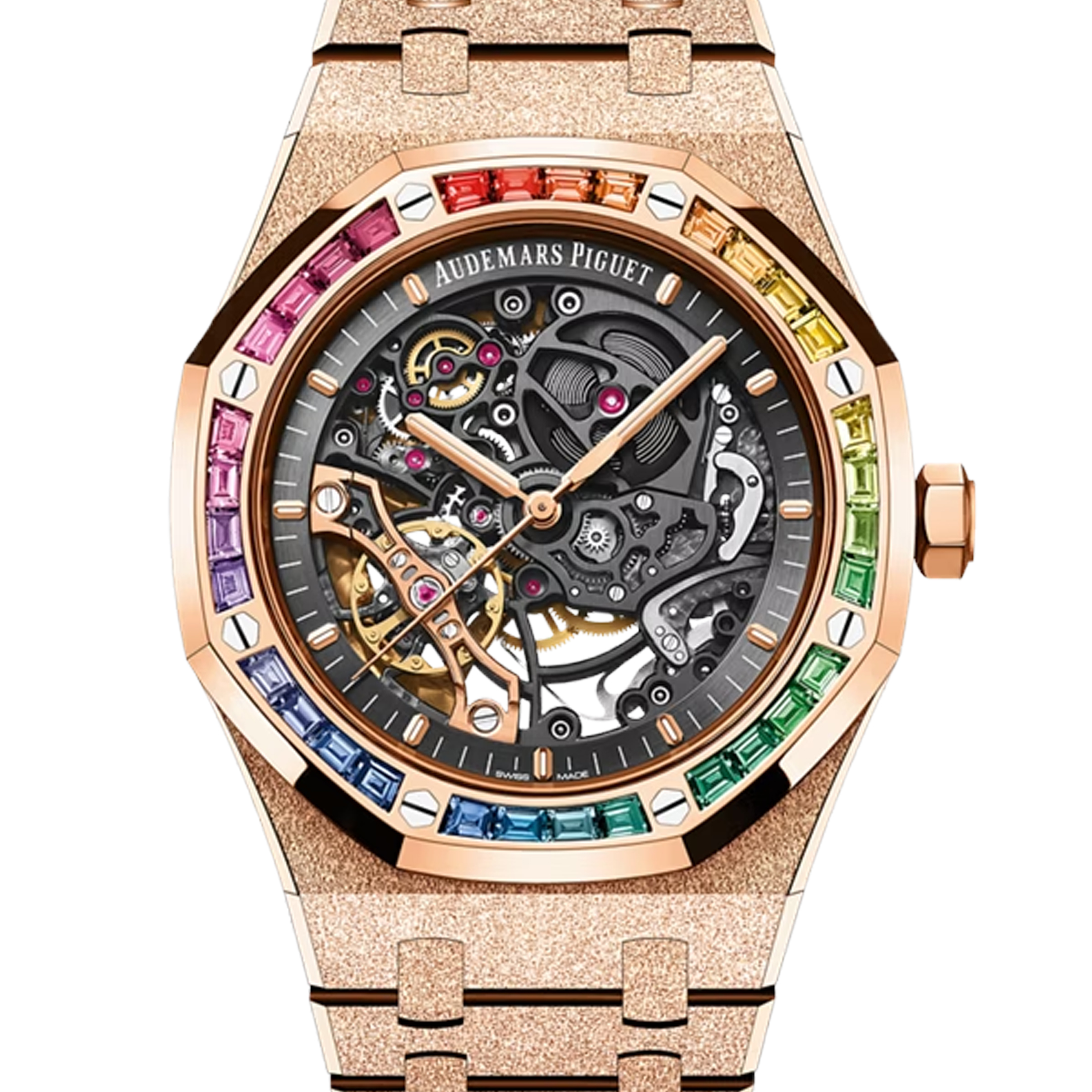 Audemars PiguetRoyal Oak Double Balance Frosted Rainbow Watch 15412or.yg.1224or.01