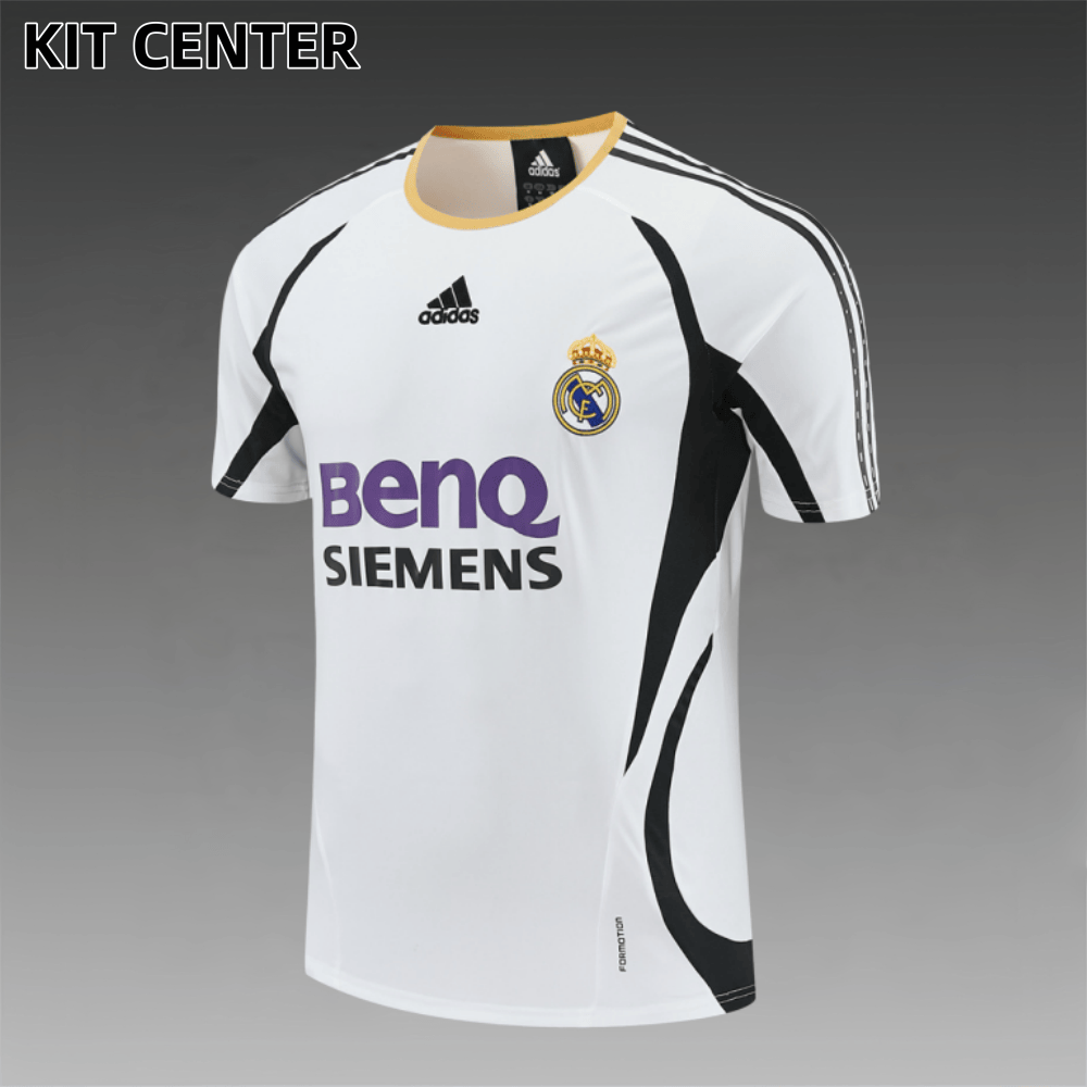 06/07 Real Madrid Retro Training Uniform short sleeves- Sleeve Football Shirt