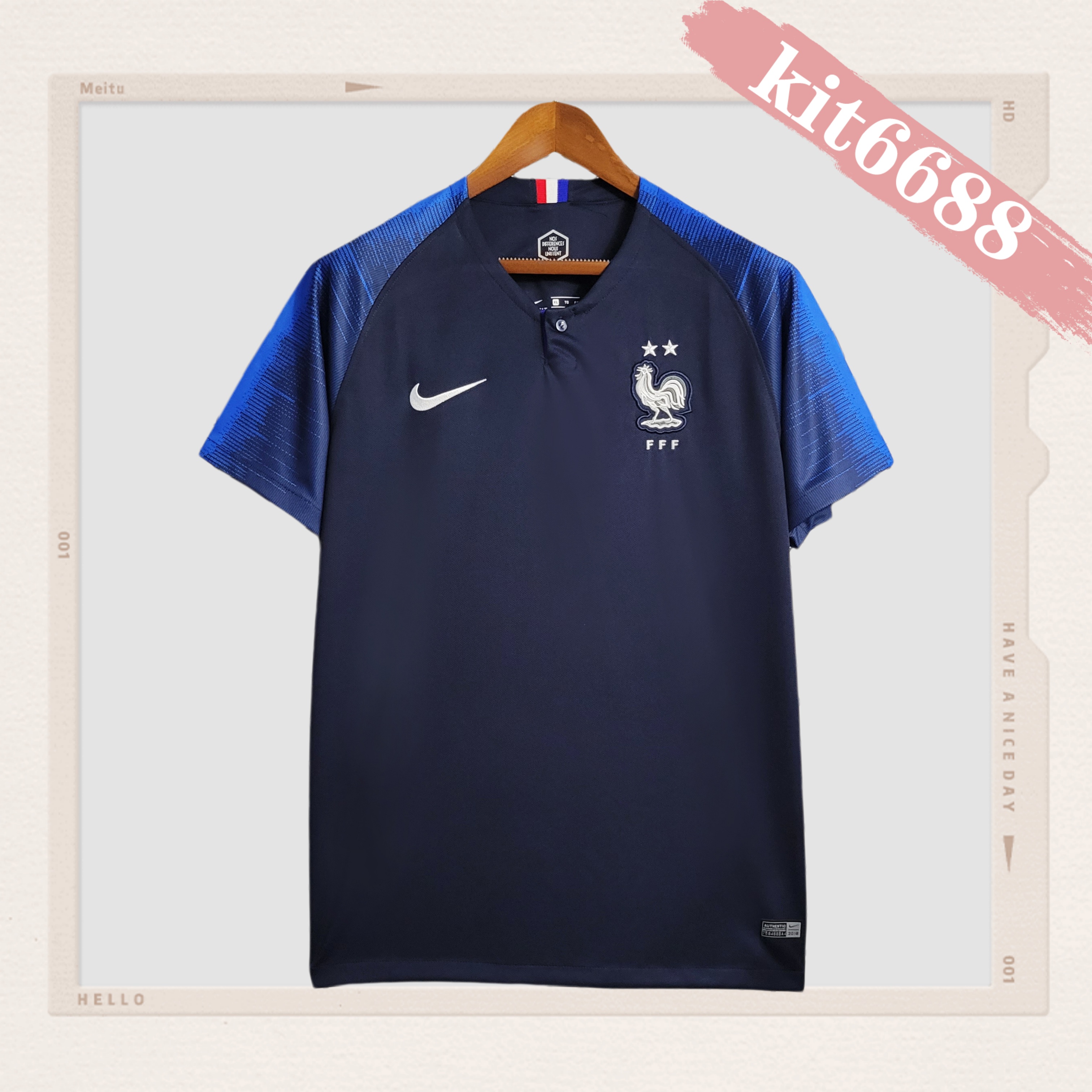 2018 France home  Retro Football Shirt