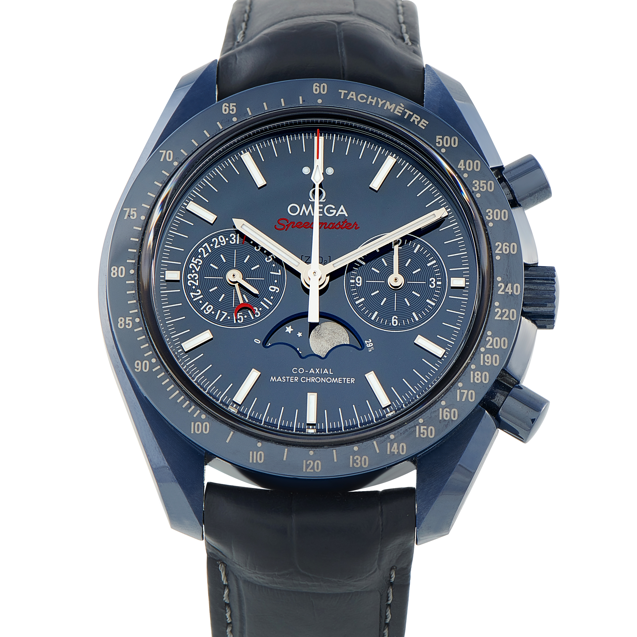 OmegaSpeedmaster Moonphase Blue Side of the Moon Ceramic Watch 304.93.44.52.03.001