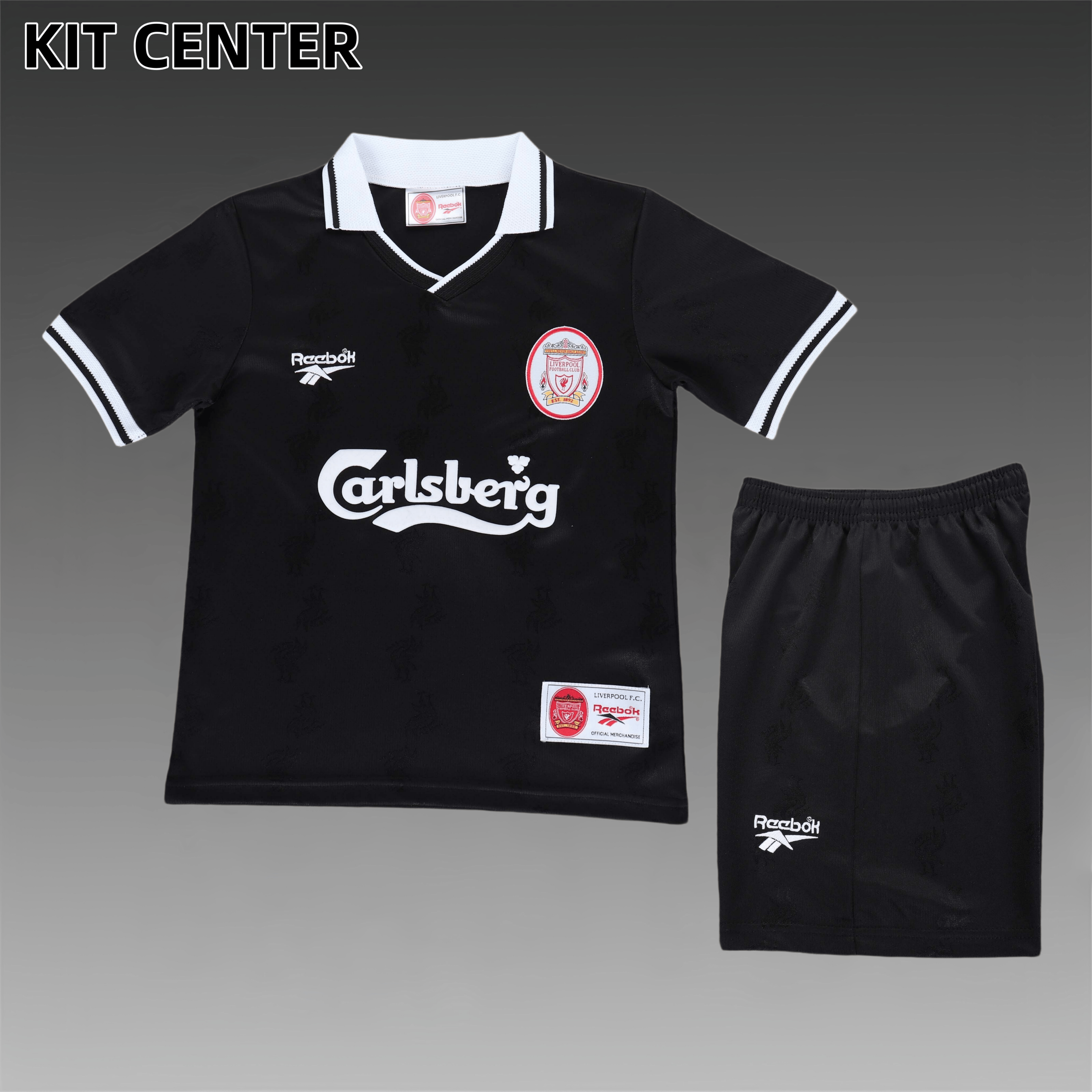 96/97 Liverpool second away Retro Football Shirt (Kids Kit）