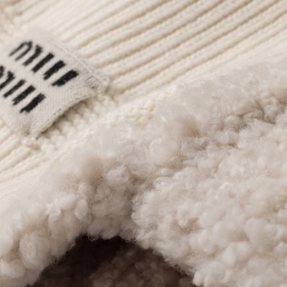 Wool, cashmere and shearling trapper hat