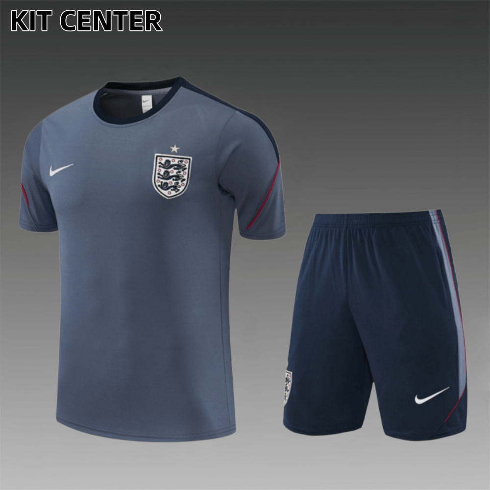 26/27 England grey Short Sleeve Training Wear ( Adult kit Kids )