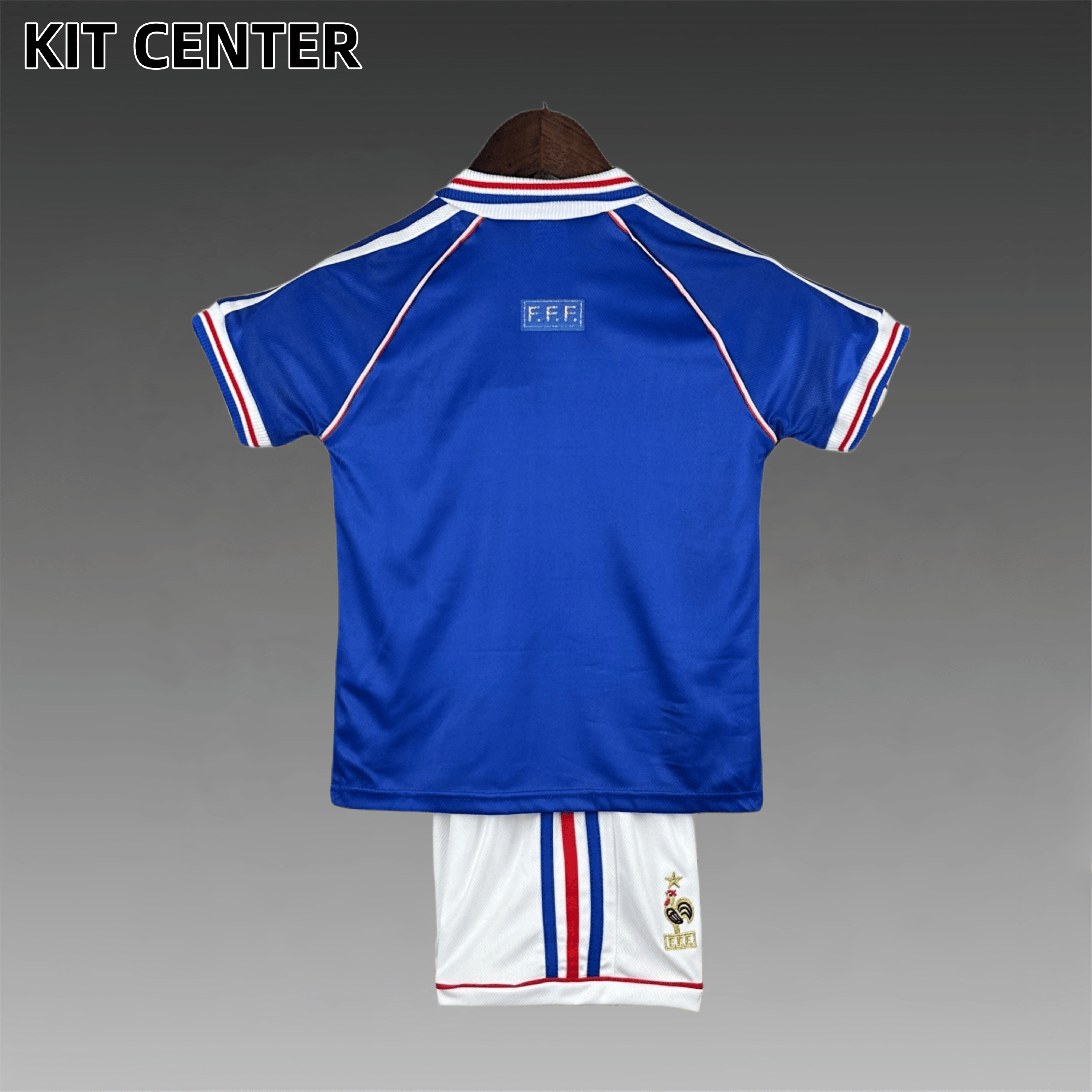 1998 France home Retro Football Shirt  Kids Kit