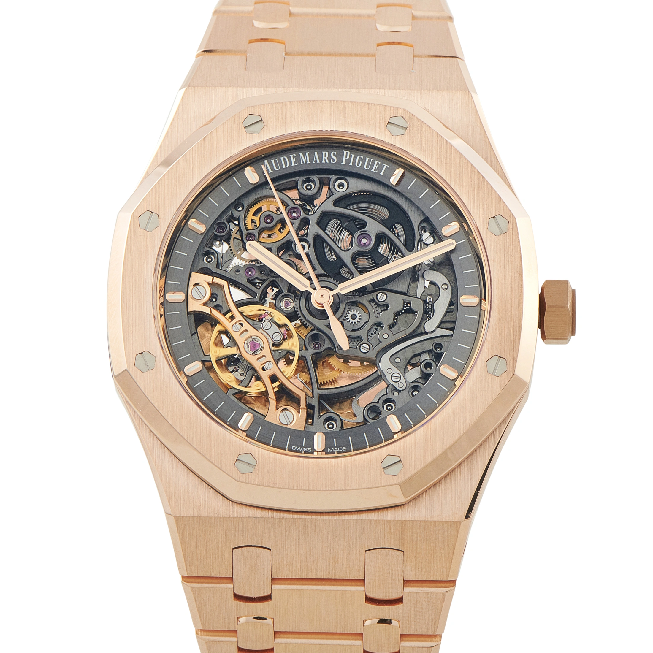 Audemars PiguetRoyal Oak Double Balance Wheel Openworked Rose Gold Watch 15407OR.OO.1220OR.01