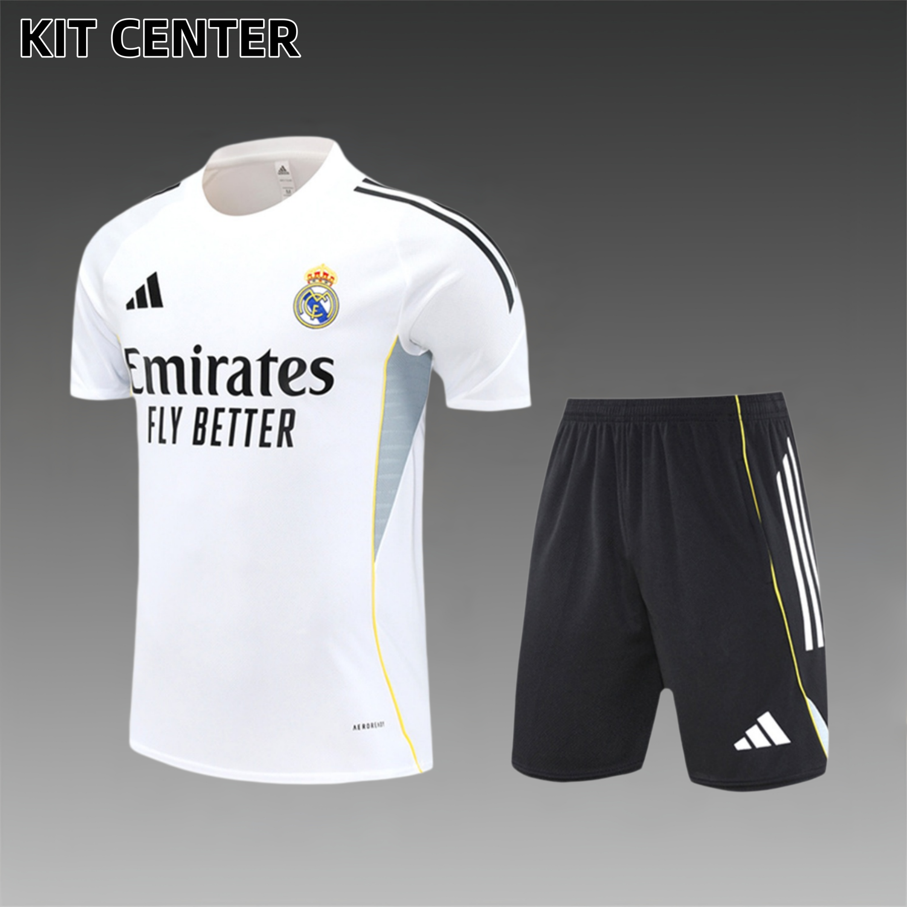 2024/2025 Real Madrid White Adult Short Sleeve Training Suit (Adult Kit)
