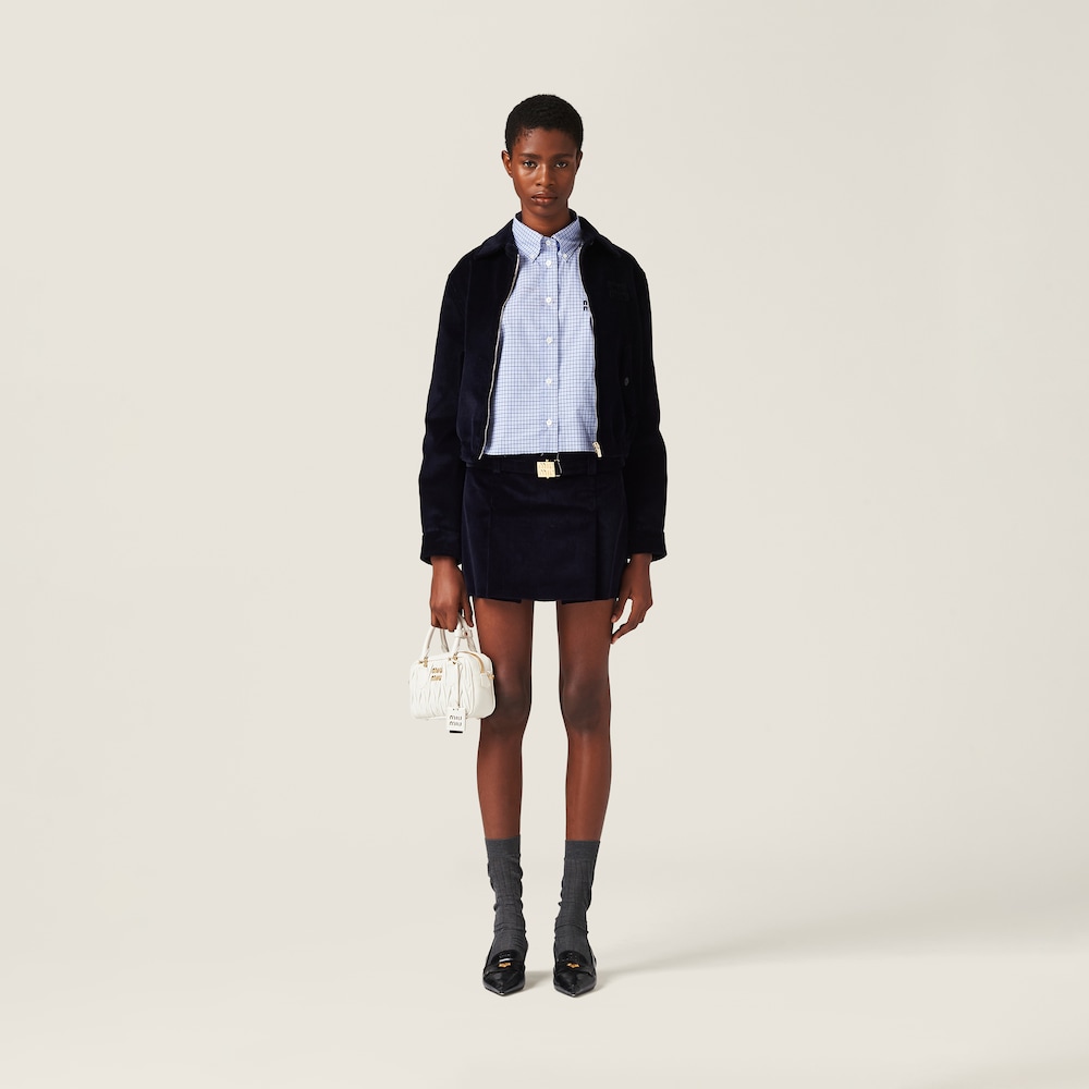 Corduroy blouson jacket