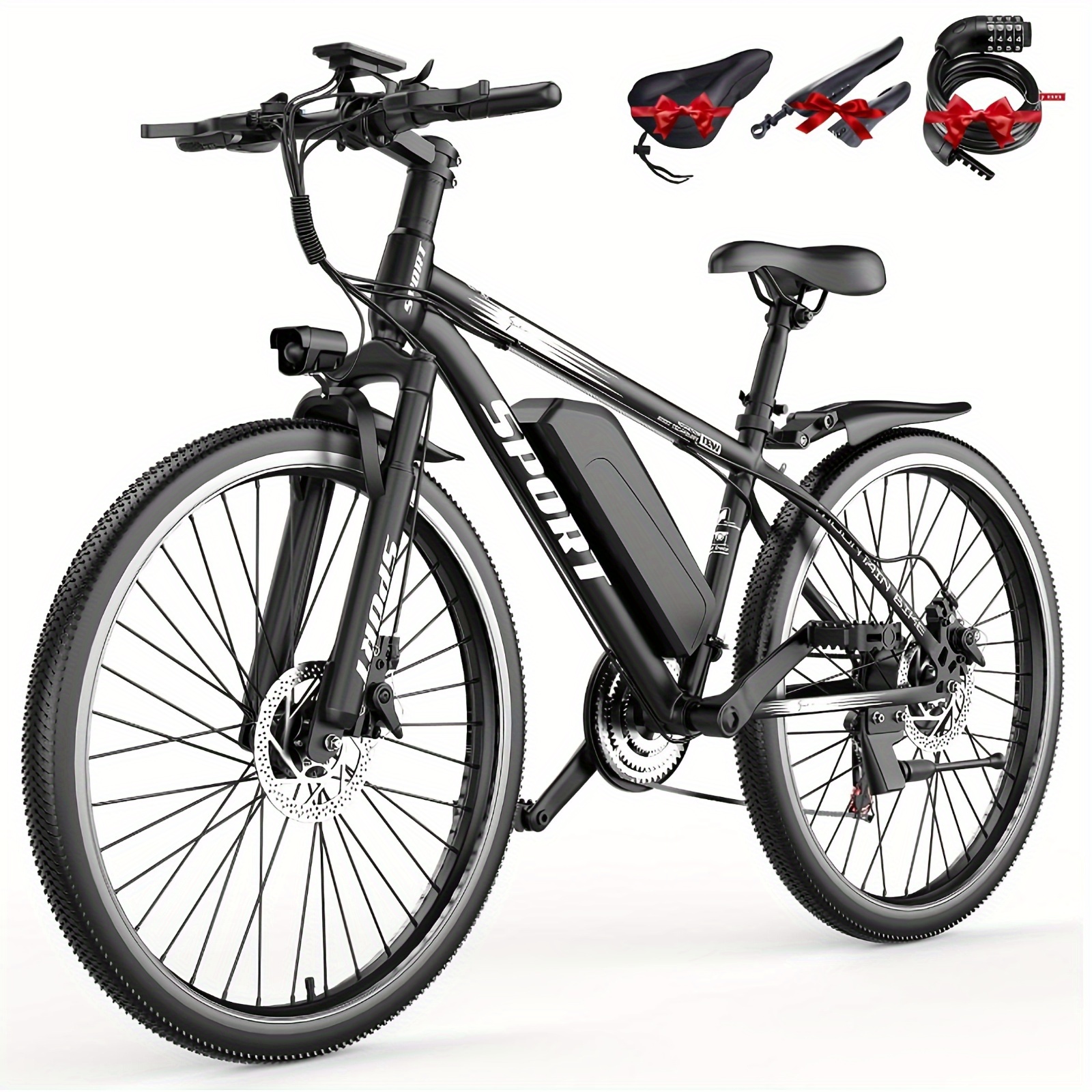 700W adult electric bicycle, 26inch, 48V 10AH mountain bike, with a maximum speed of 25MPH and a range of 35-45 miles, designed specifically for off-road use, equipped with a professional 7-speed system