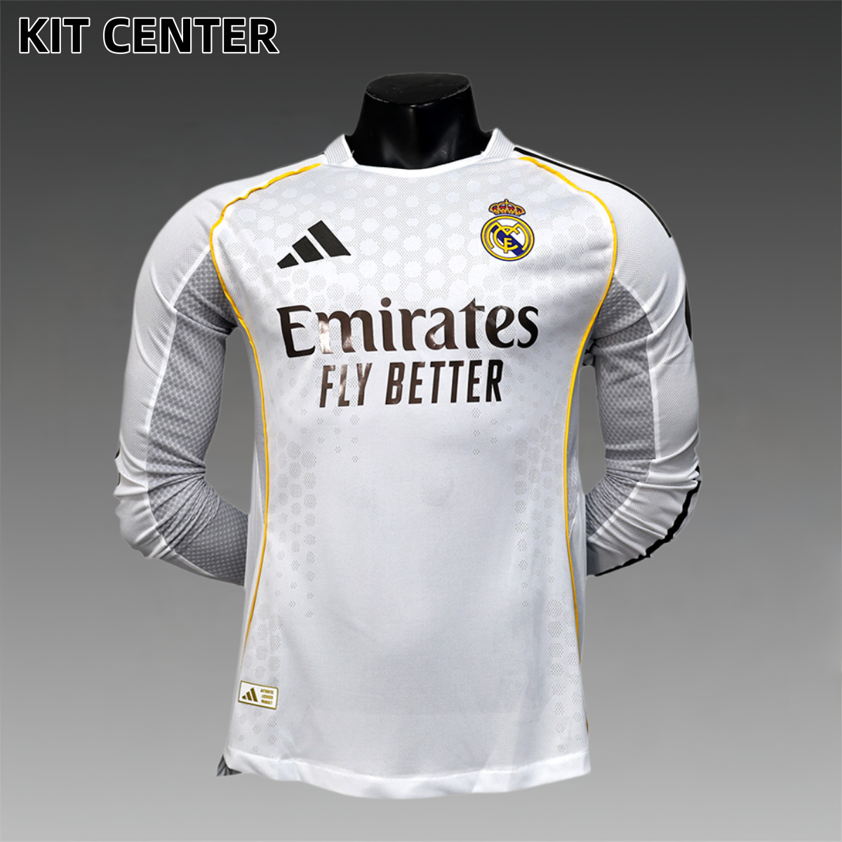 2025/2026 Real Madrid Home Long Sleeve Football Shirt (Player Edition）