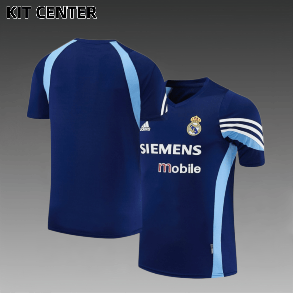 03/04 Real Madrid Retro Training Uniform short sleeves- Sleeve Football Shirt
