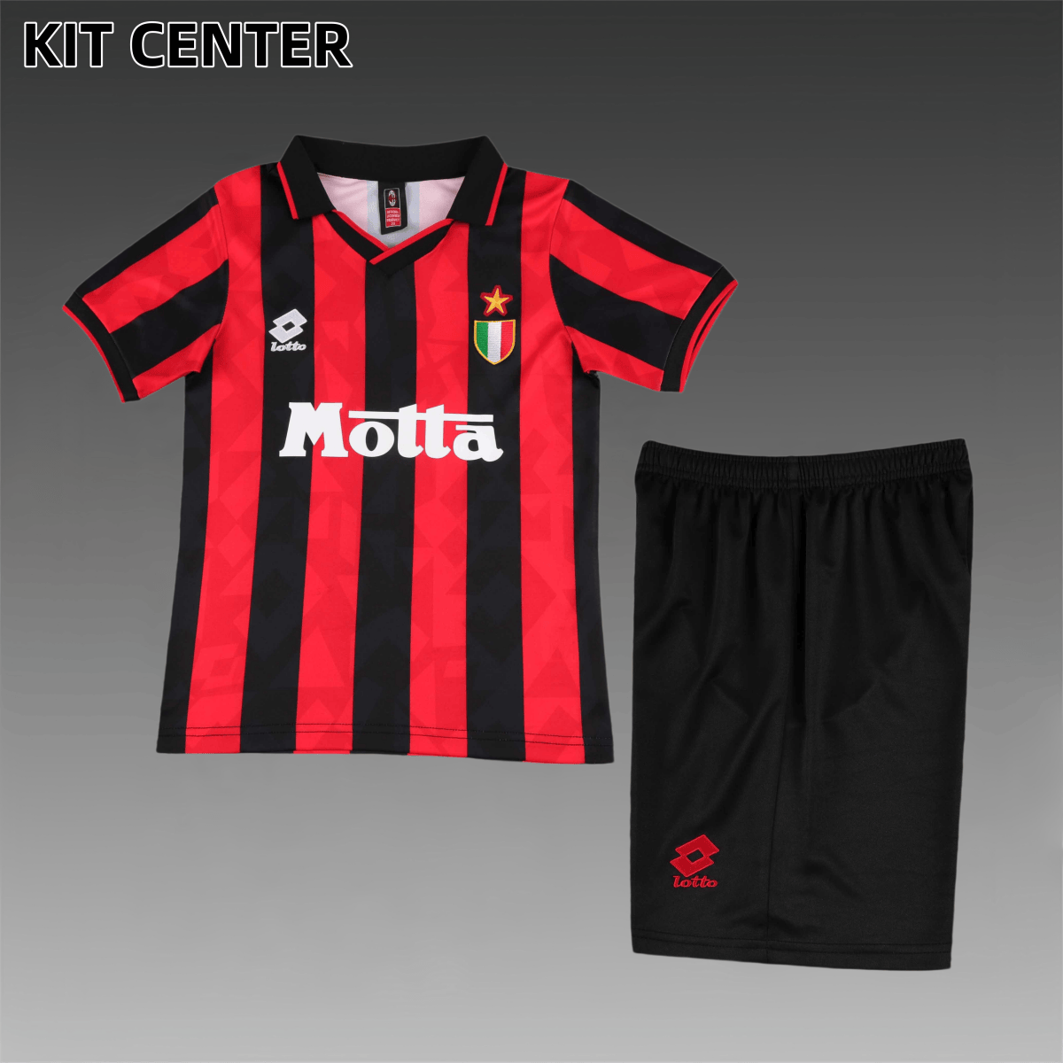 1993/1994 AC Milan home Retro Football Jersey (Kids Kit)