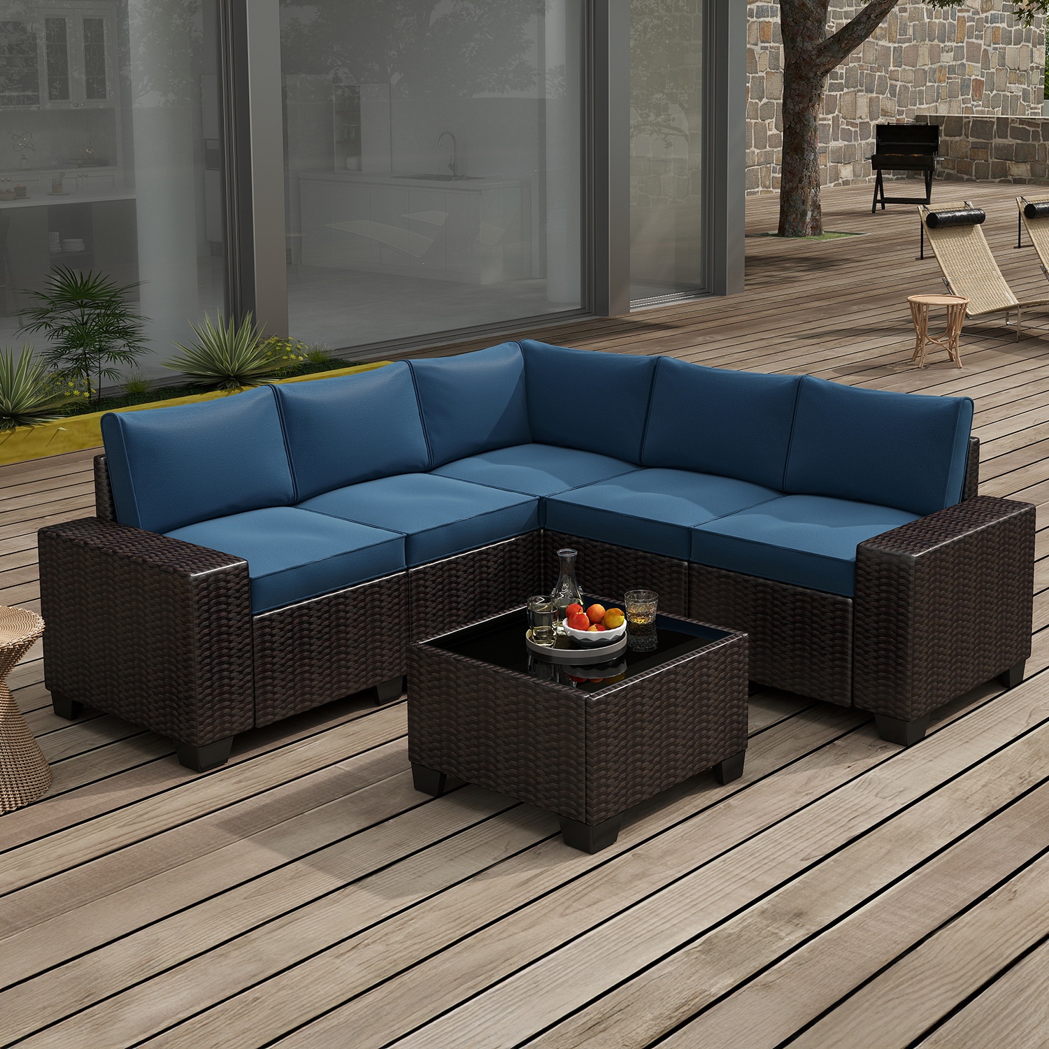 6-piece outdoor sofa set