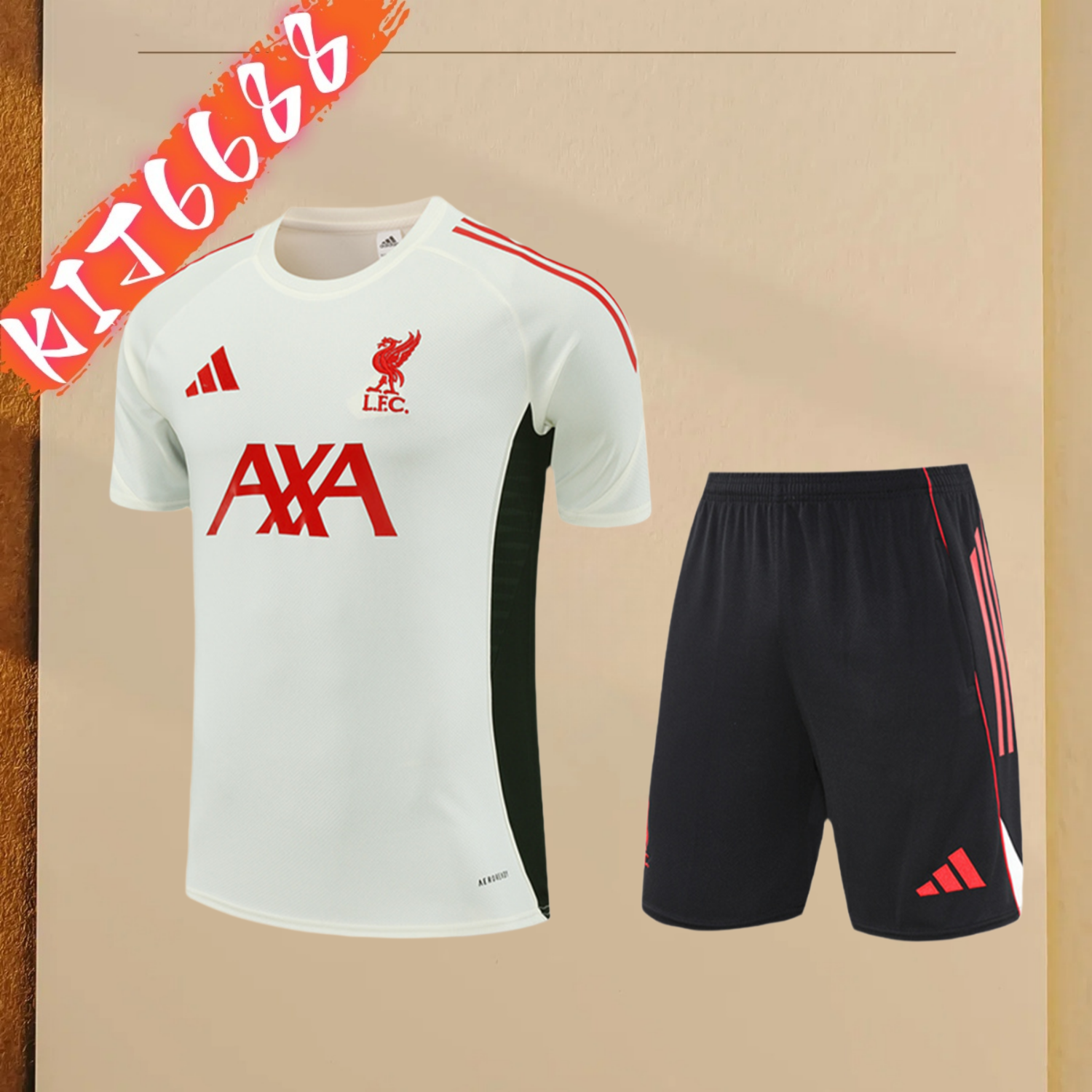 2025/2026 Liverpool White Adult Short Sleeve Training Wear (Adult Kit)