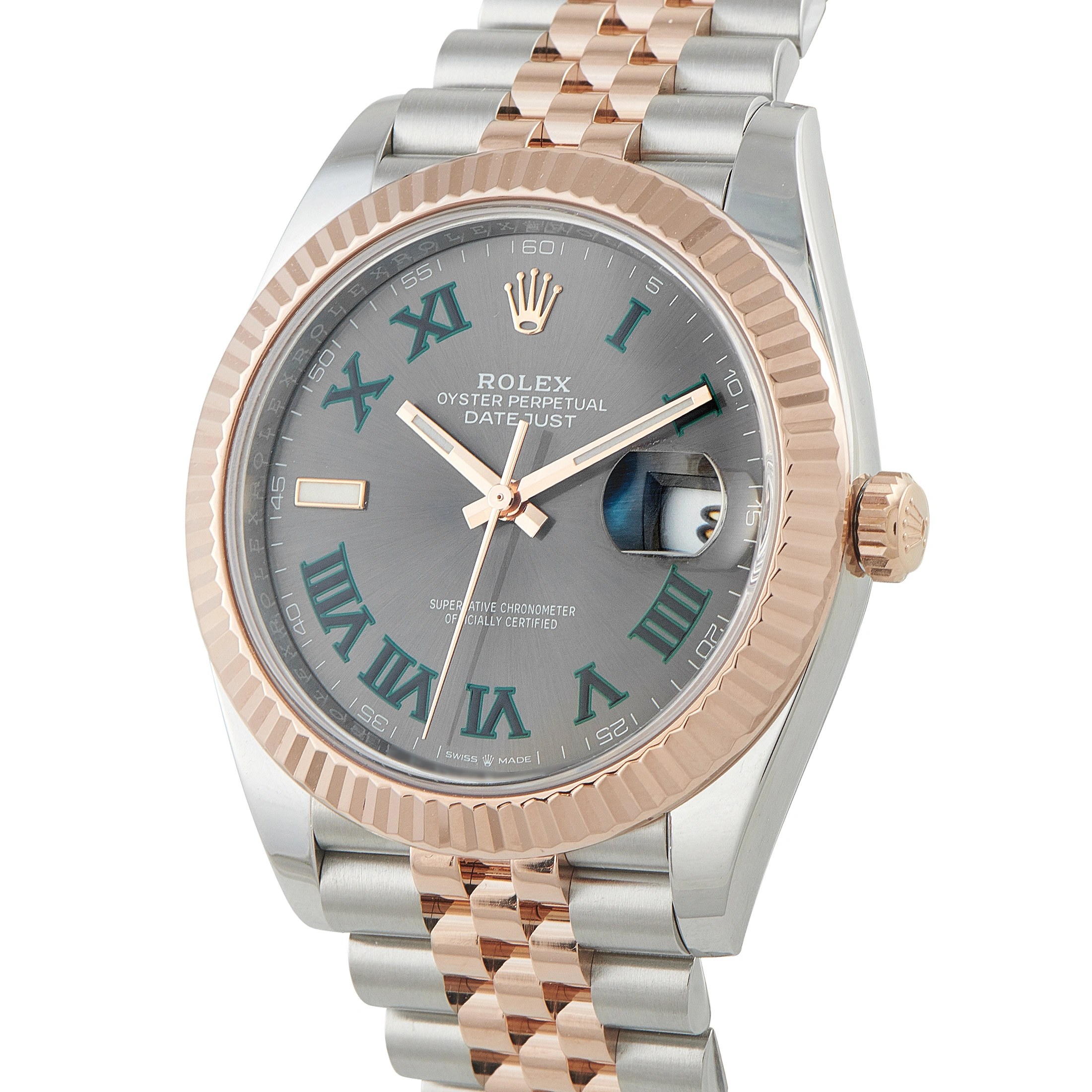 RolexDatejust 41 Wimbledon Dial Two-Tone Jubilee Watch 126331-0016