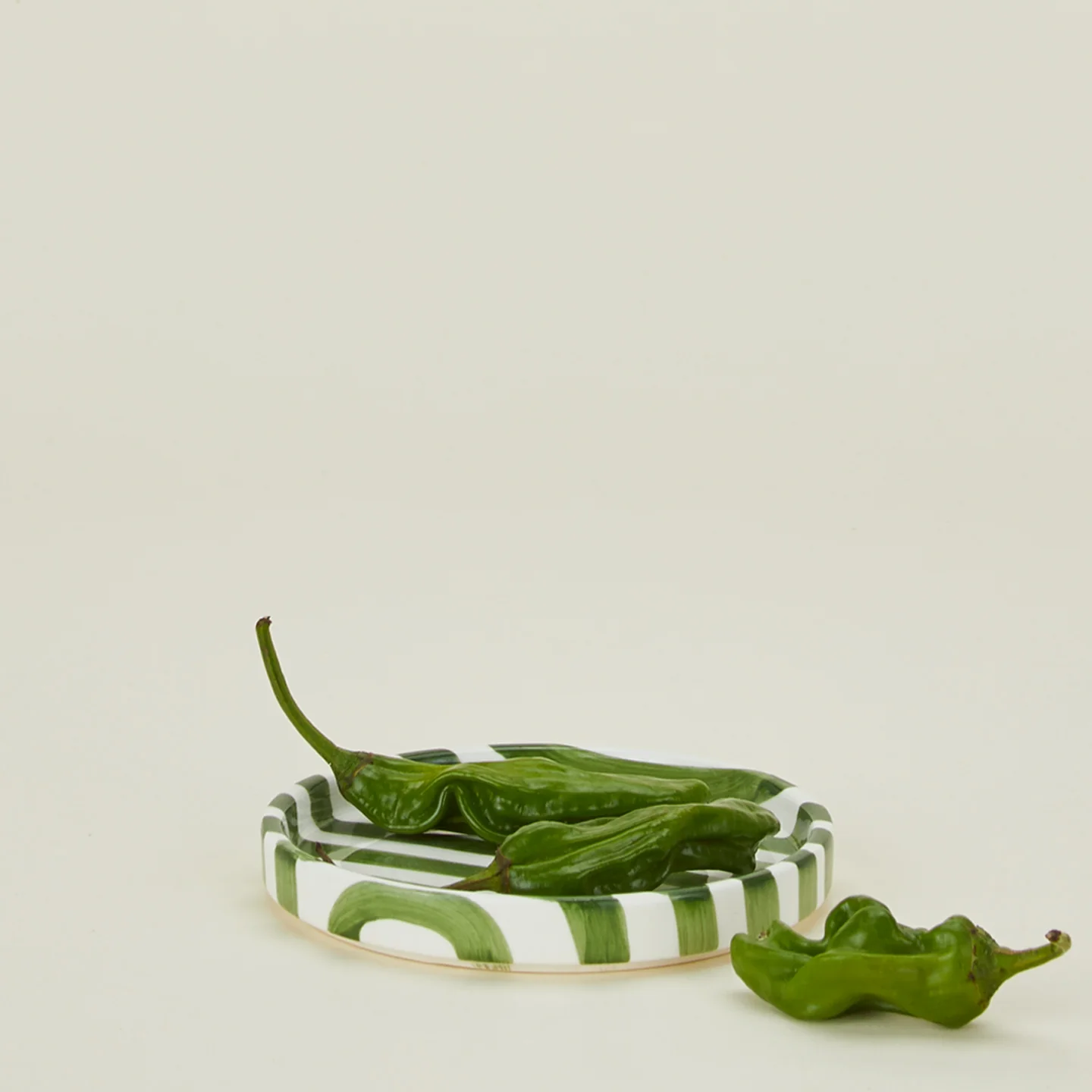 Striped Mini Plate - Olive