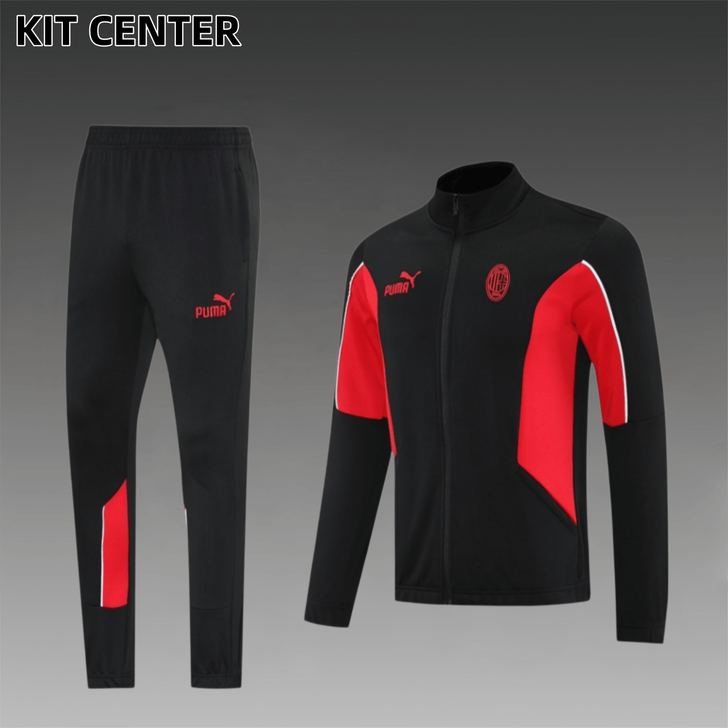 25/26  AC Milan Full Zipper Training Suit (Adult Set)