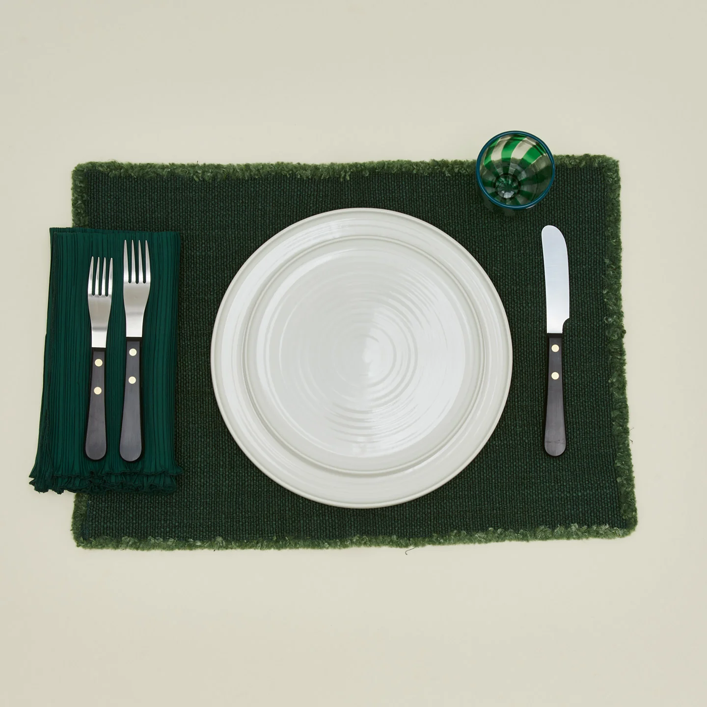 Pleated Napkin, Set of 2 - Olive
