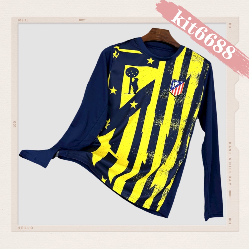 2025/2026 Atletico Madrid Pre-match Training Long Sleeved Football Shirt （Fan Edition）