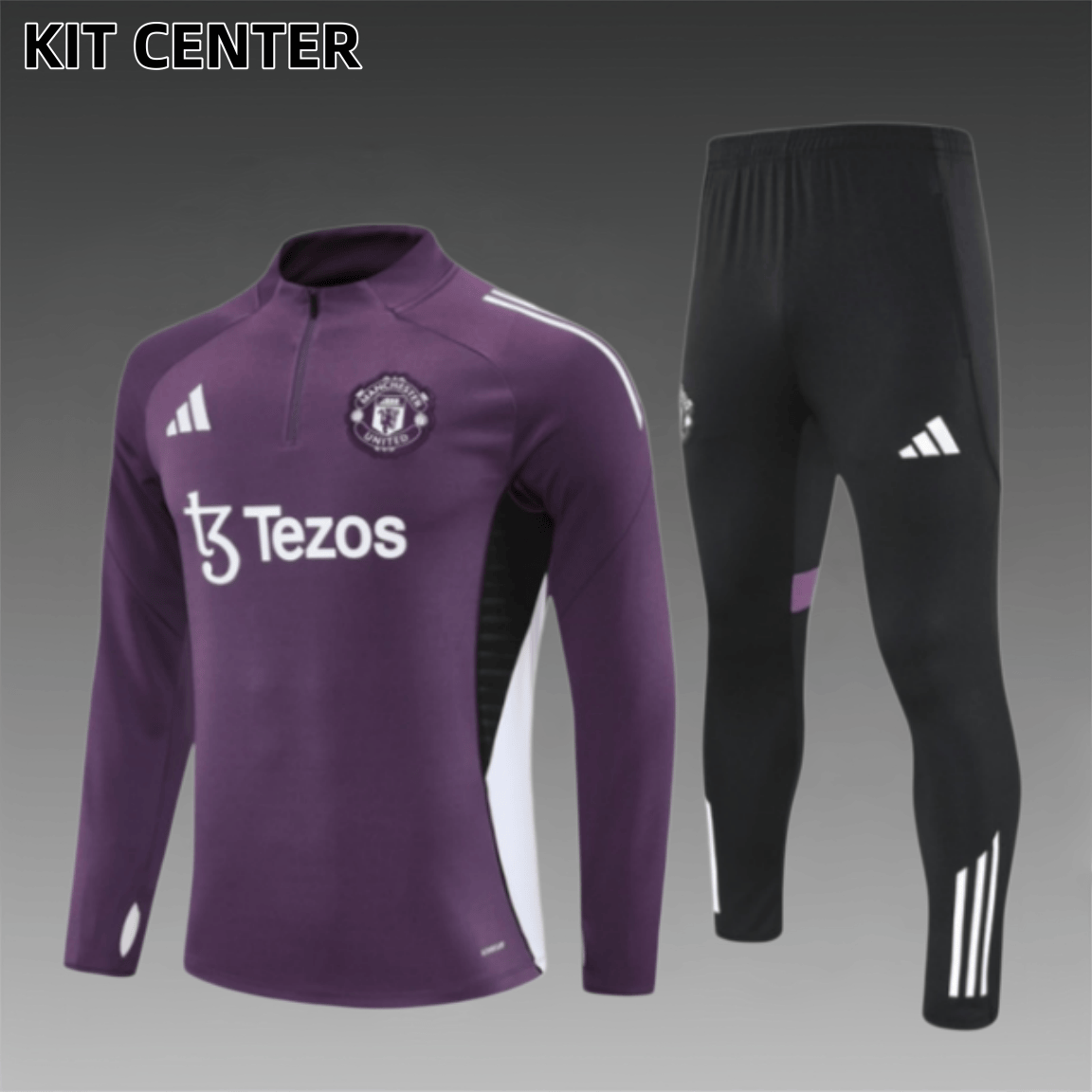 25/26 Manchester United Purple Half Zip Training Kit (Adult Kids Kit)