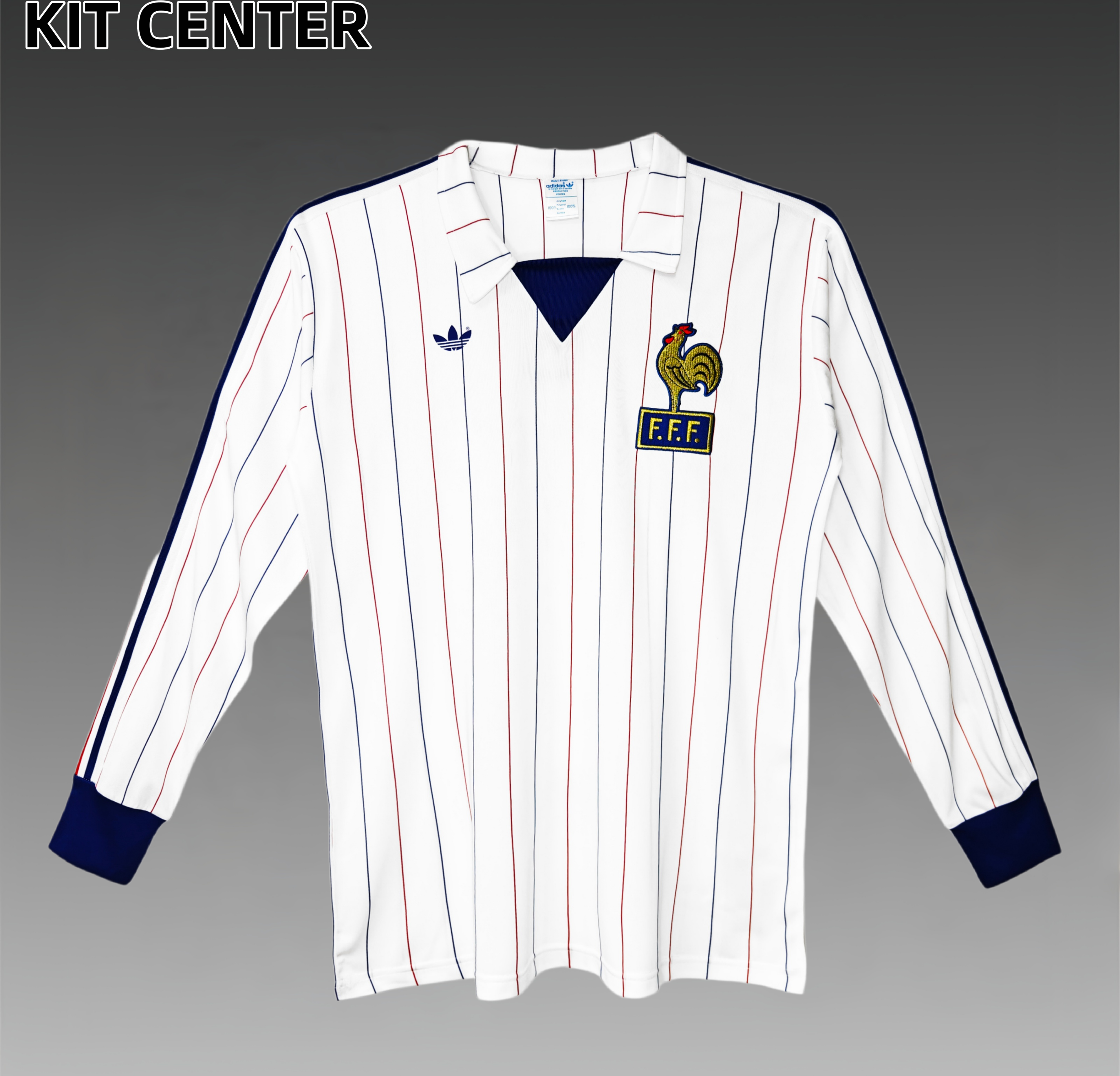 80/82 France Away Retro long Football Shirt