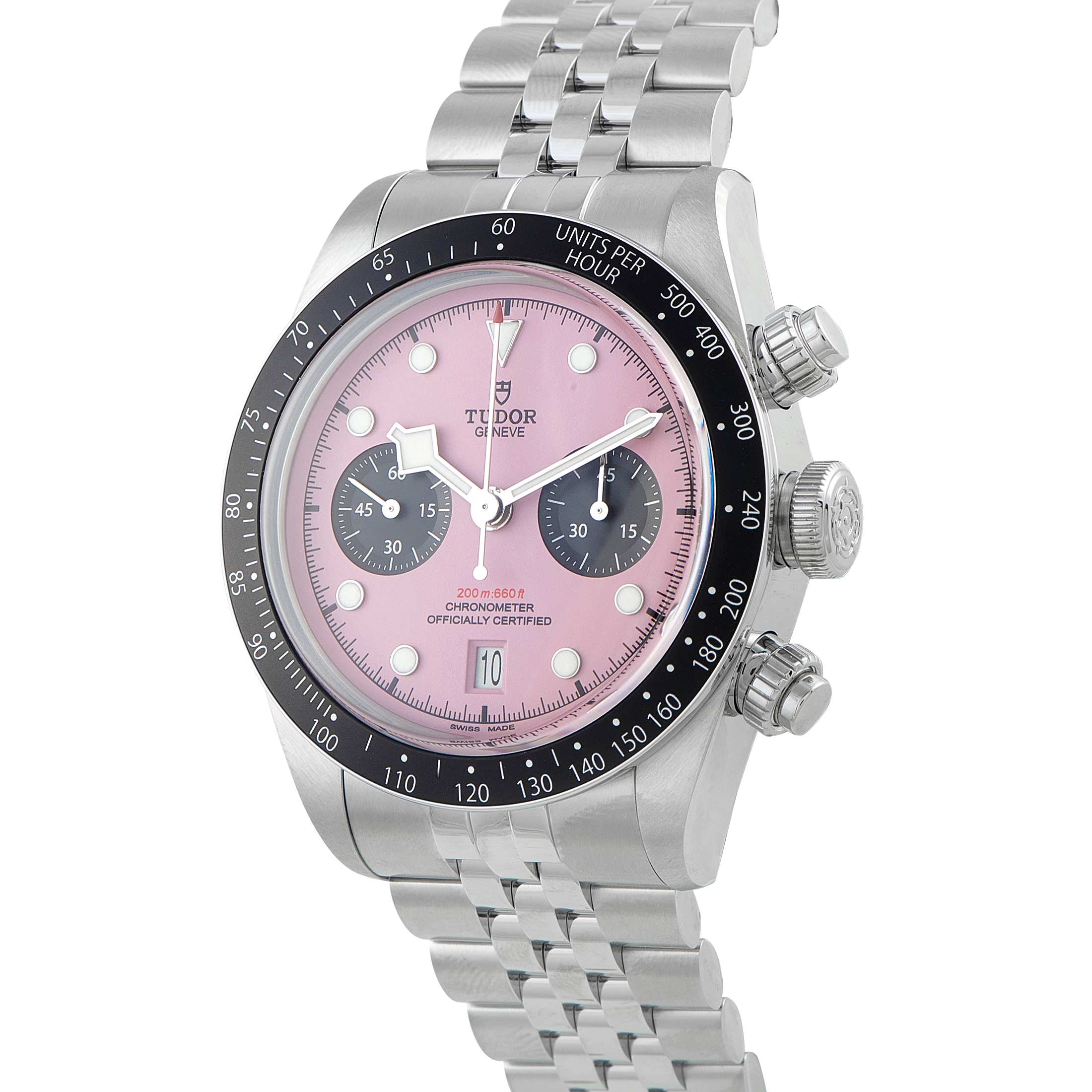 TudorBlack Bay Chrono Pink Dial Steel Watch 79360N-0019