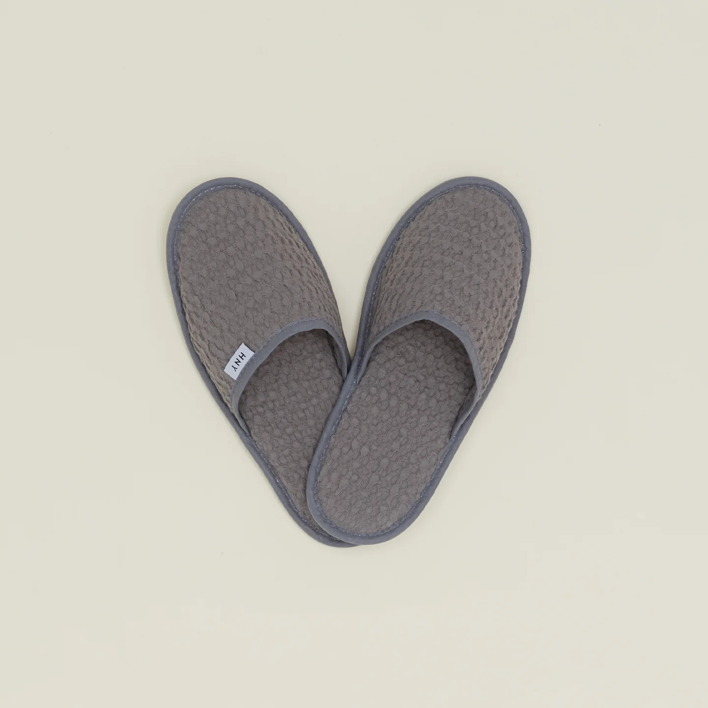 Simple Waffle Slippers - Dark Grey