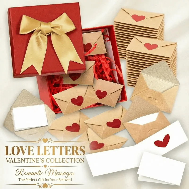 🔥[49% OFF]Love Letters Valentine's Collection | 60 Handwritten Notes & Envelopes | Timeless Romantic Gift📝❤️