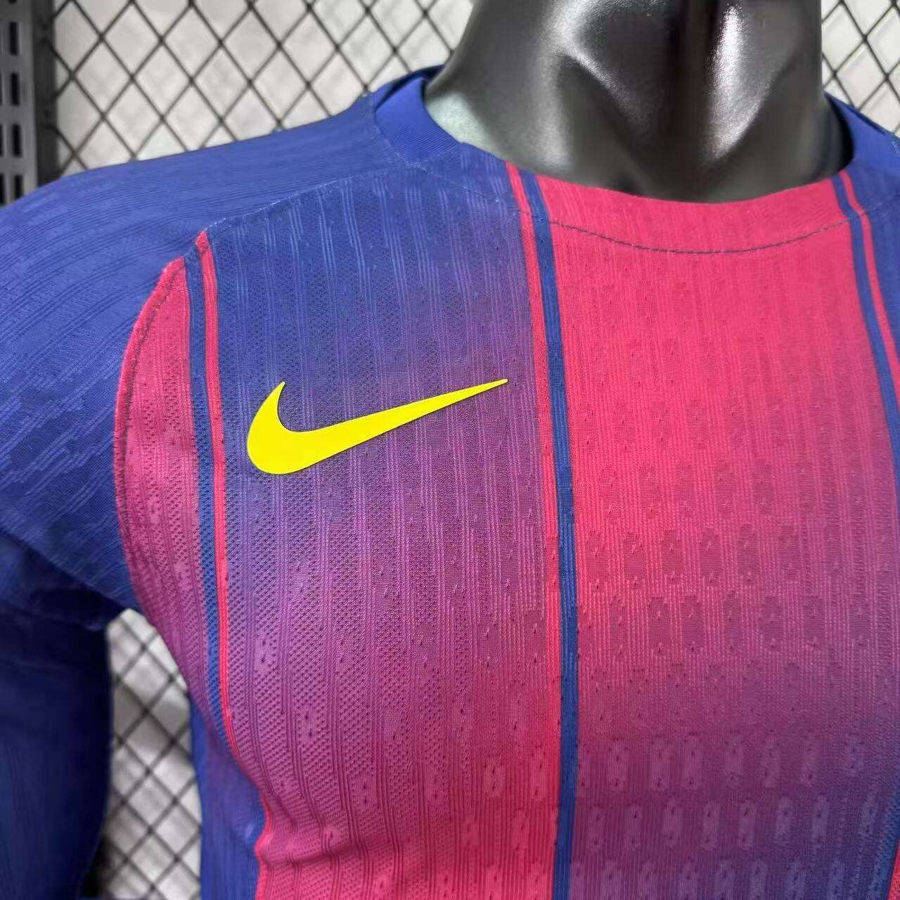 2025/2026 Barcelona Home long-sleeved blank version Football Shirt (Player Edition)